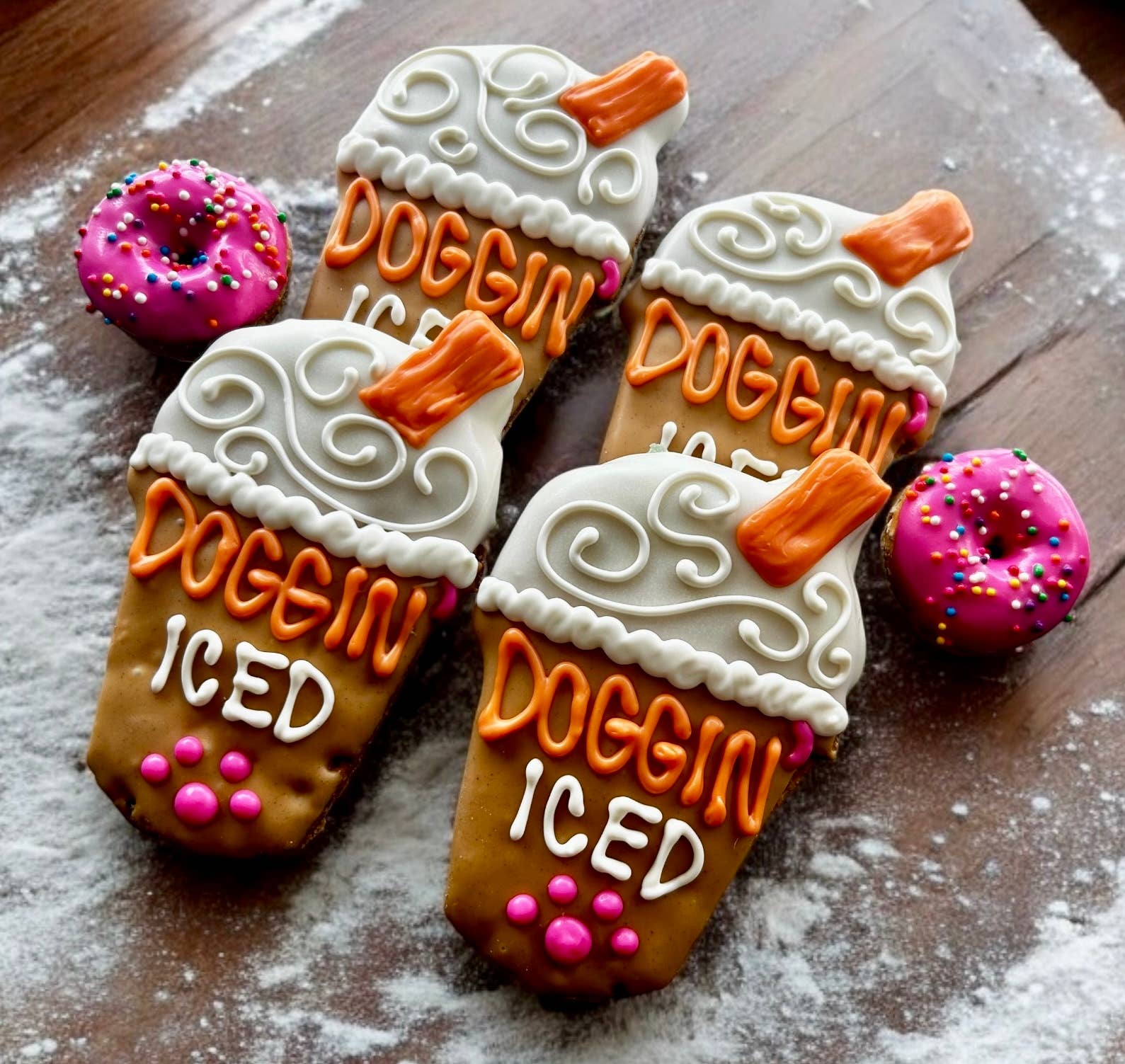 DOGGIN’ ICED coffee dog treats YumYum4DOGS