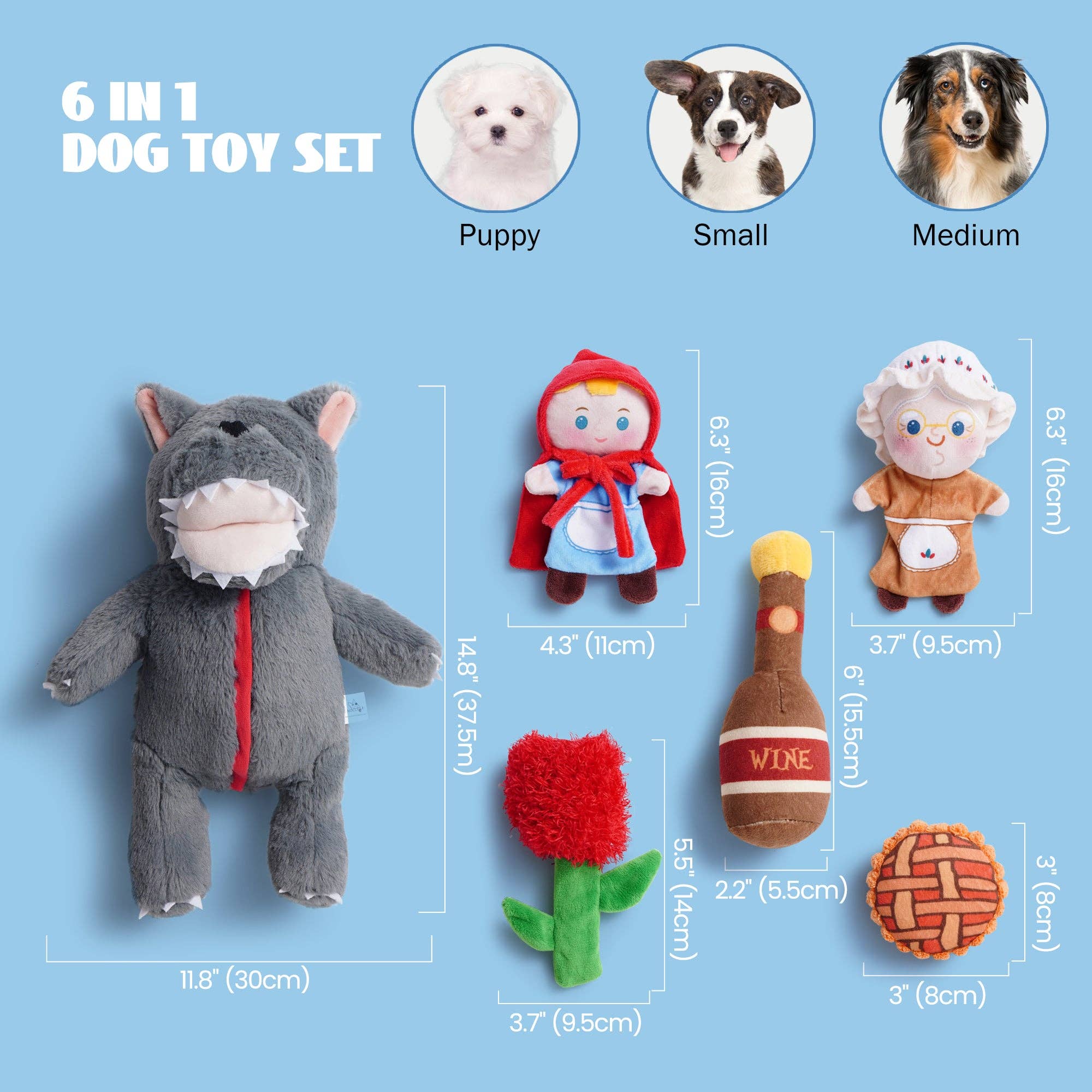 Nocciola Fairy Tale Squeaky Dog Toys