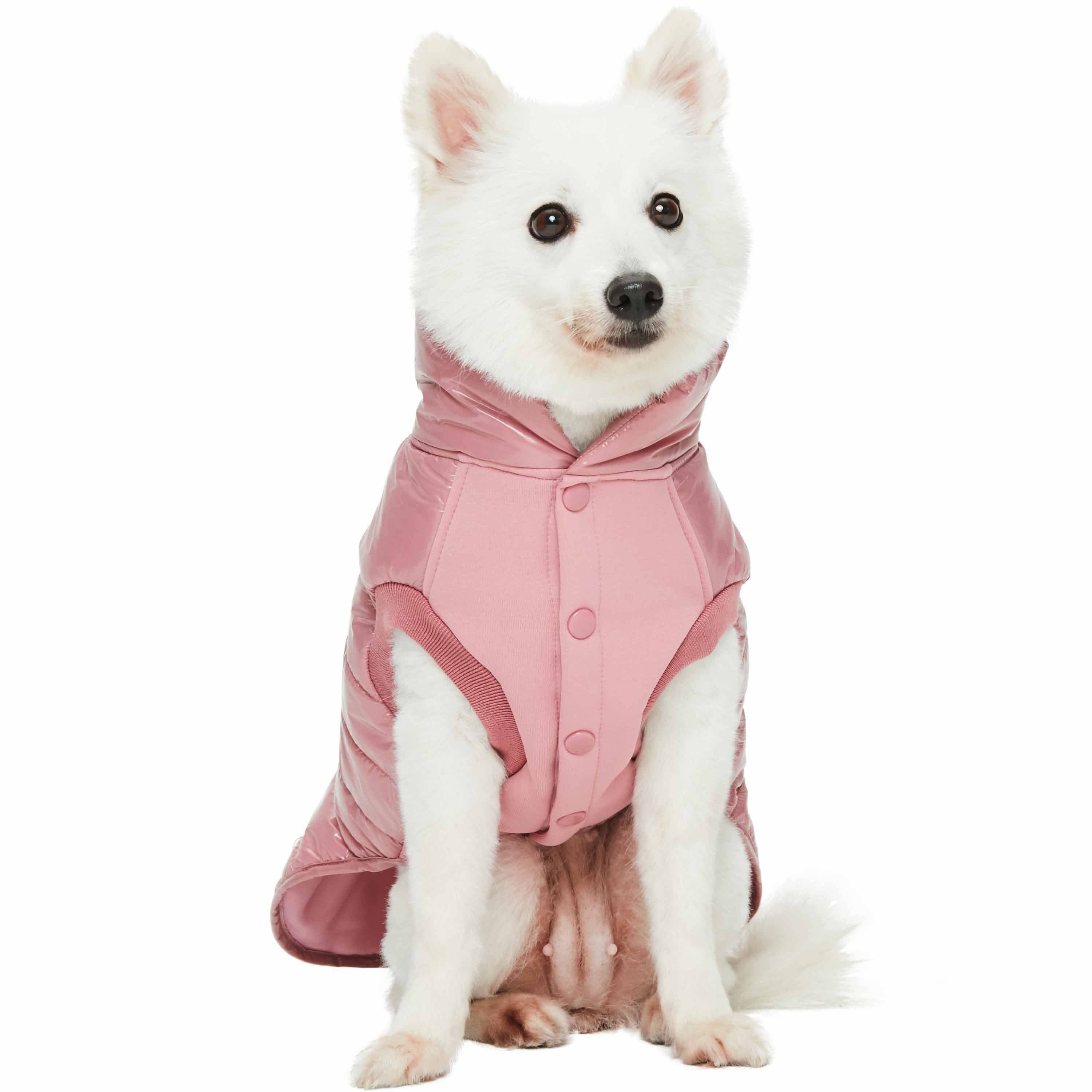 Custom-woven& Dyed Puffer Jacket, Flex Chest + Leash Opening - The Bougie Pet Boutique