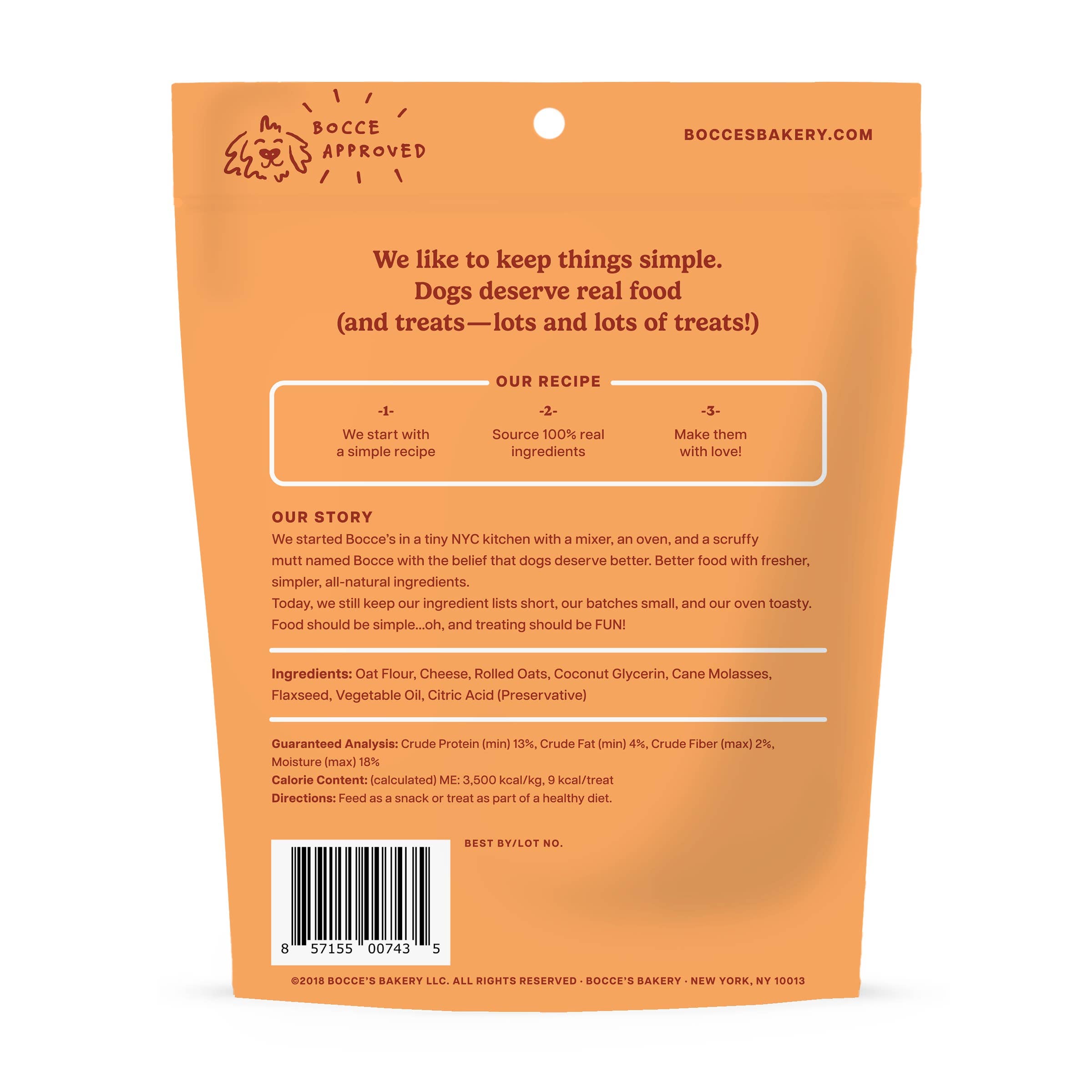Bocce's Bakery Cheese Soft & Chewy Dog Treats 6oz Pet Palette Distribution