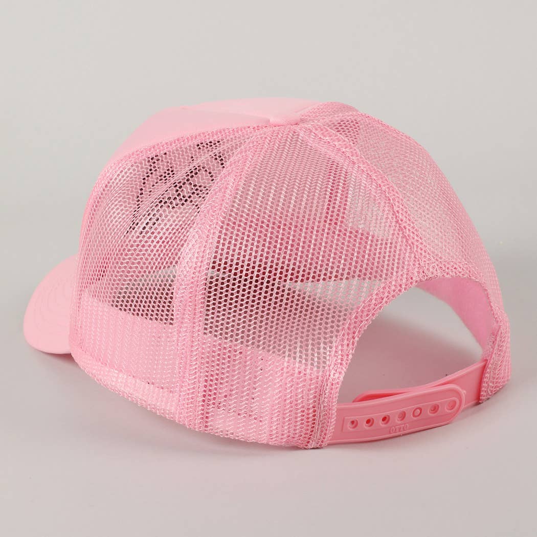 Persian Cat Line Drawing Embroidery Foam Hat Fashion City