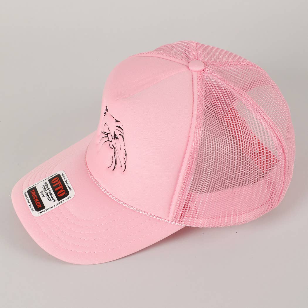 Persian Cat Line Drawing Embroidery Foam Hat Fashion City