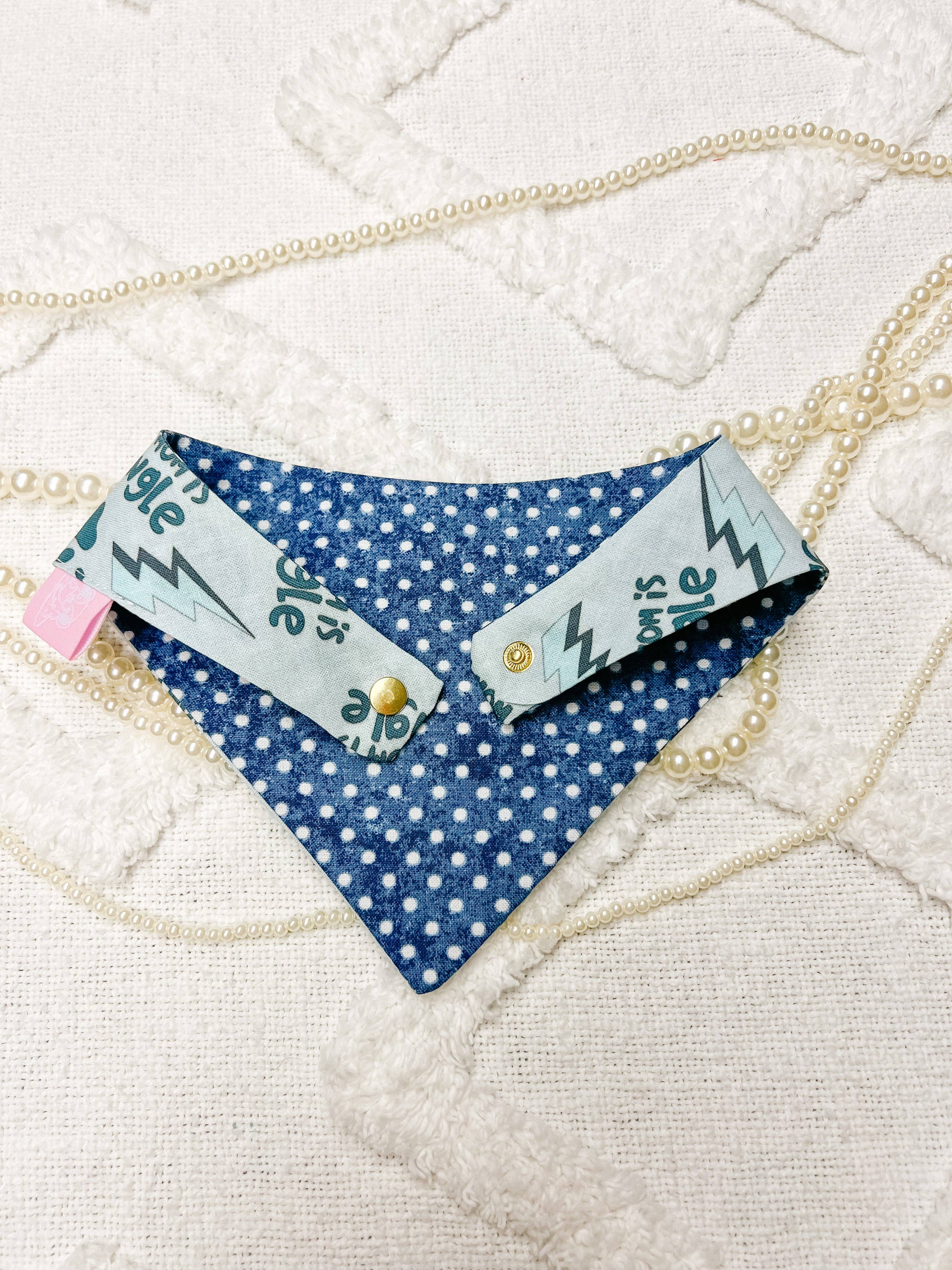 My Mom Is Single Reversible Dog Bandana, Summer Pet Scarf