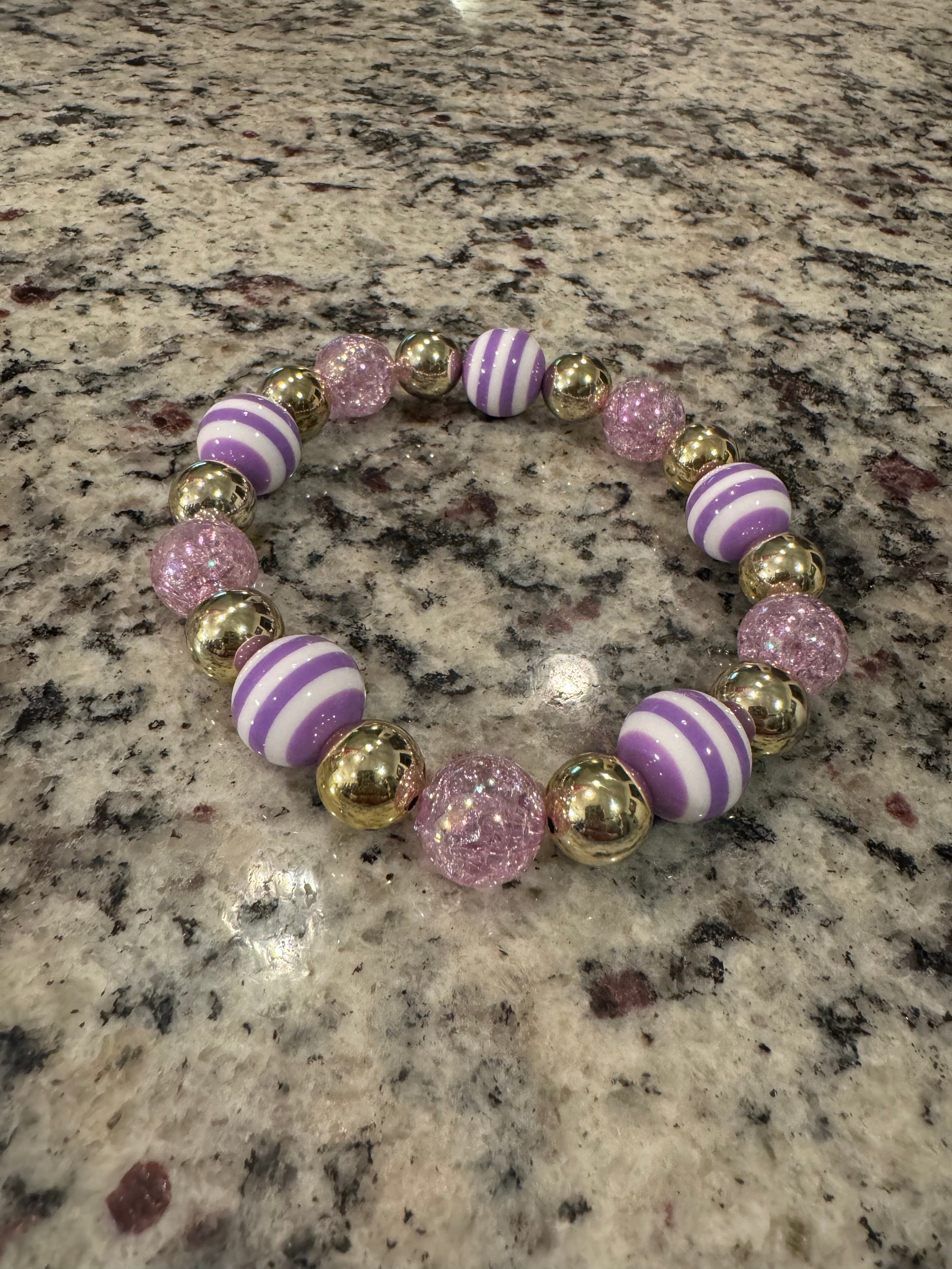 Purple and Gold Necklace