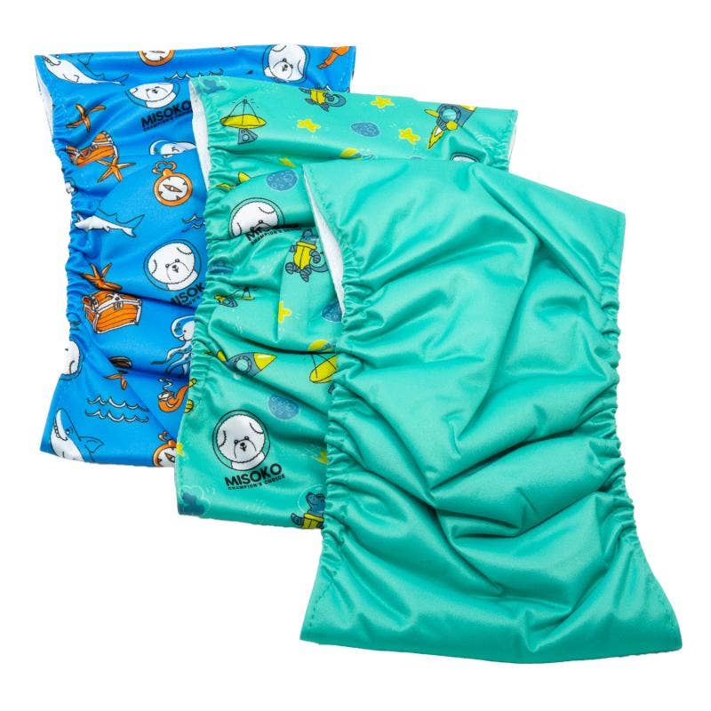 Washable Male Dog Diapers – 3 Pack Adjustable Belly Wraps KIKA USA