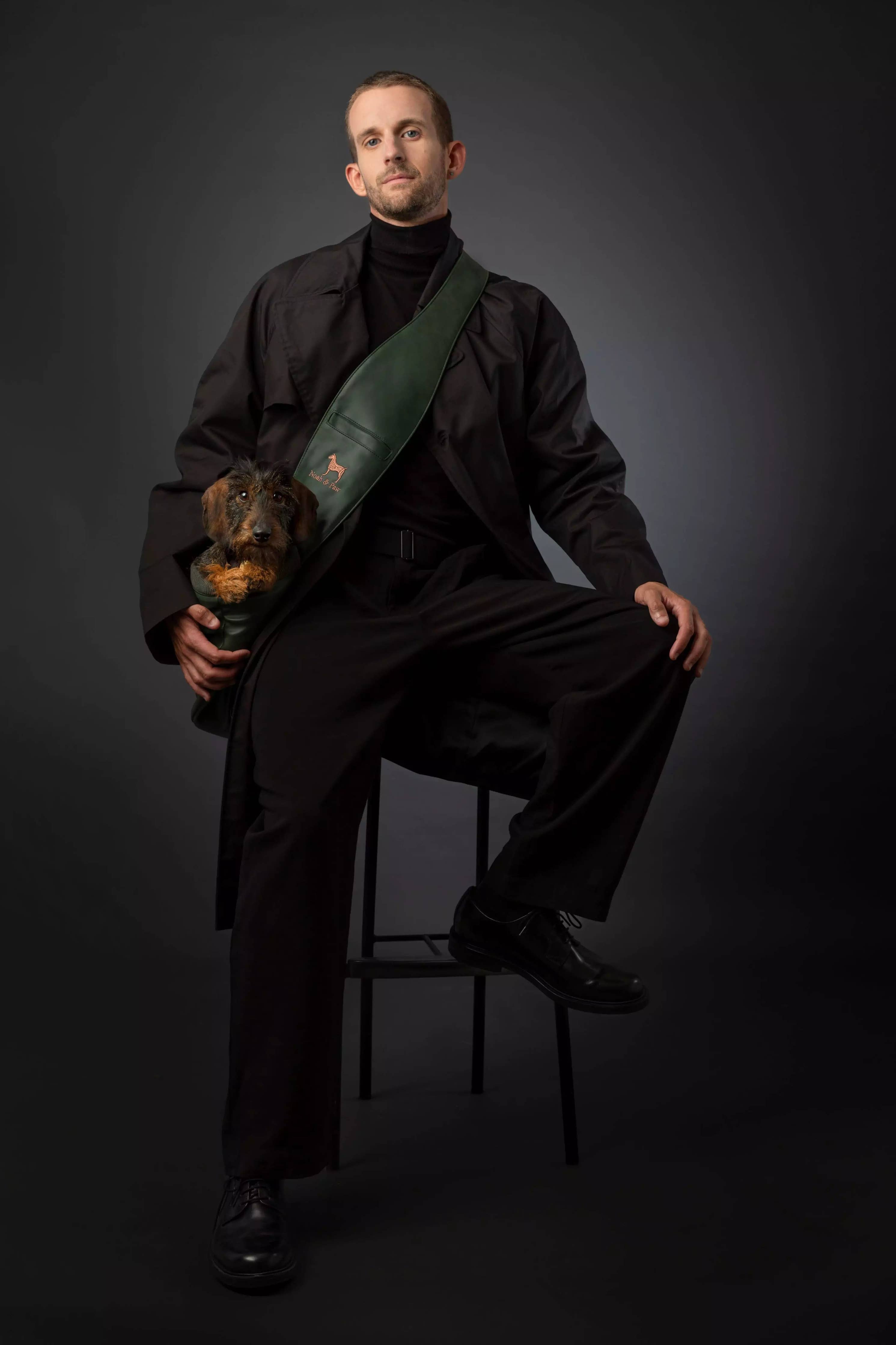 Vegan Leather Pet sling Carrier 3x Safety