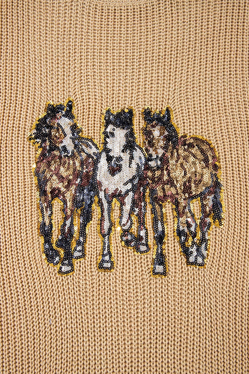 Sequin Horse Graphic Sweater Vest | S-XL - The Bougie Pet Boutique