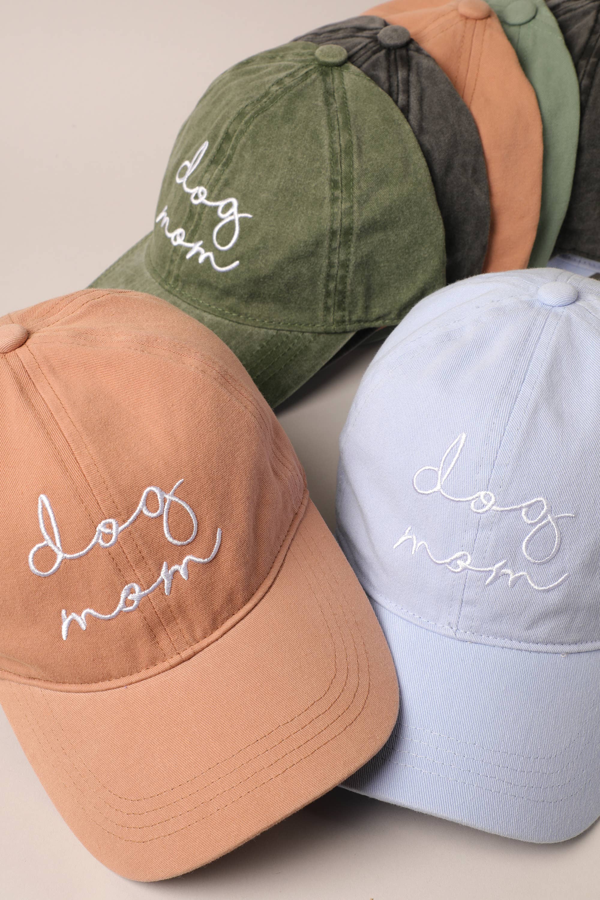 Dog Mom Lettering Embroidery Baseball Cap Fashion City