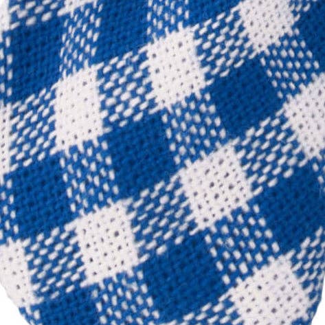 Lake Blue Gingham Dog Bow Tie