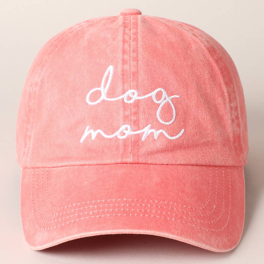 Dog Mom Lettering Embroidery Baseball Cap Fashion City