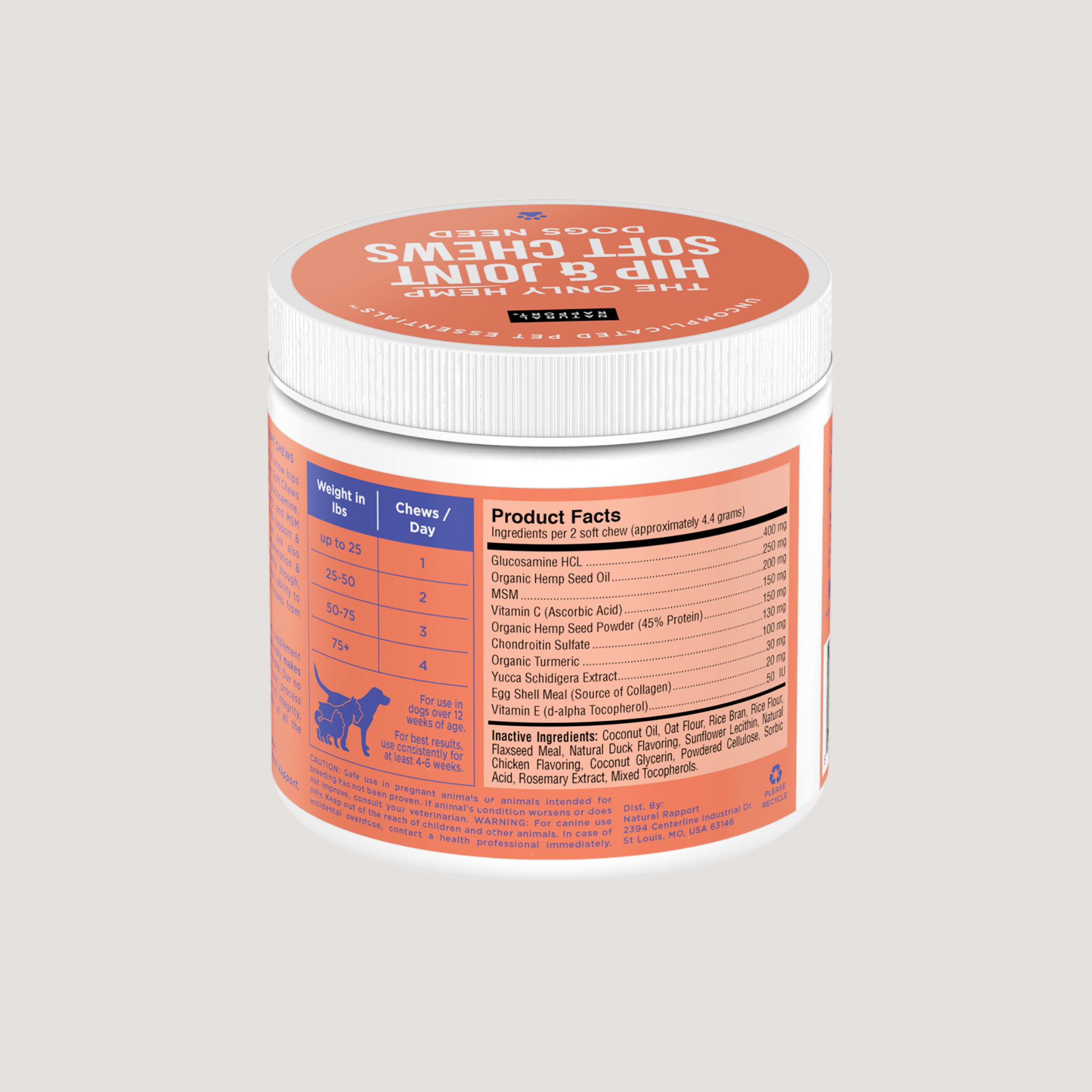 The Only Hemp Hip & Joint Soft Chews Dogs Need Natural Rapport