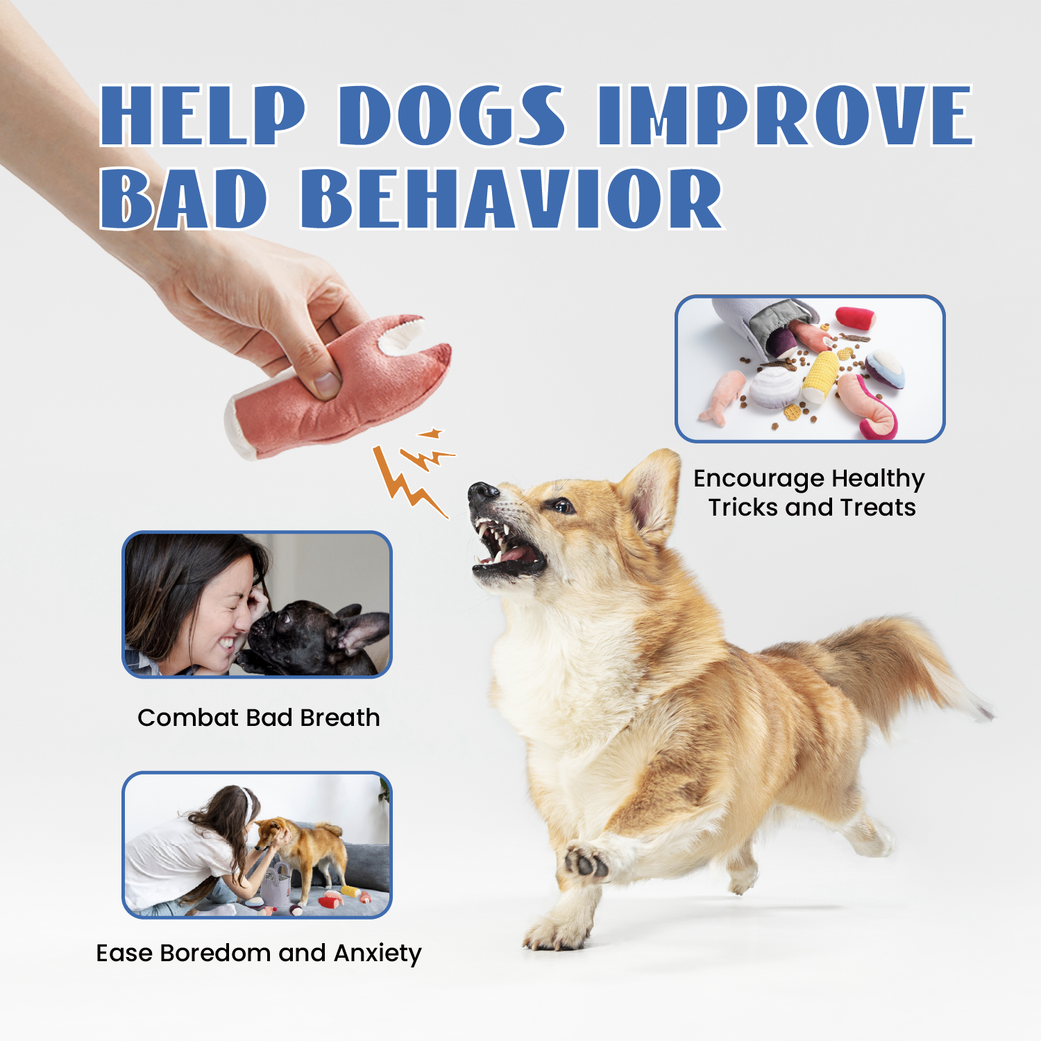 Nocciola 10 PCS Seafood Boil Small Dog Toys for Boredom, Puppy Crinkle Dog Squeaky Toys to Keep Them Busy