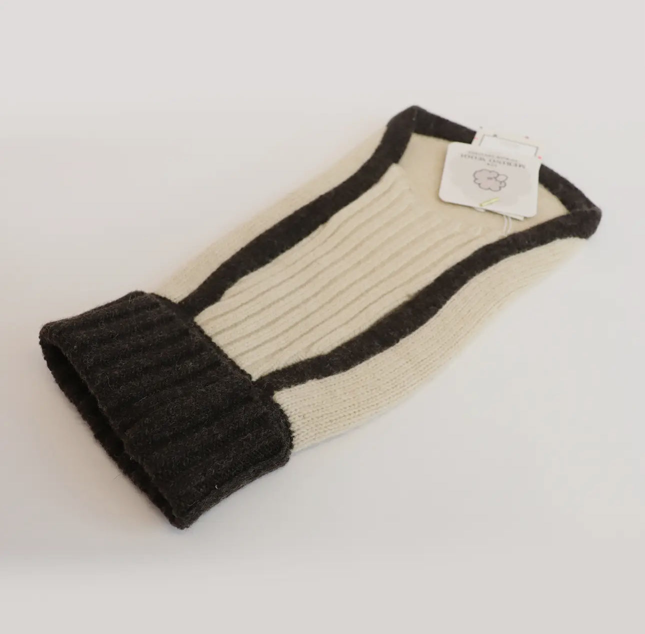Lcb Merino Wool Sweater- Beige & Brown