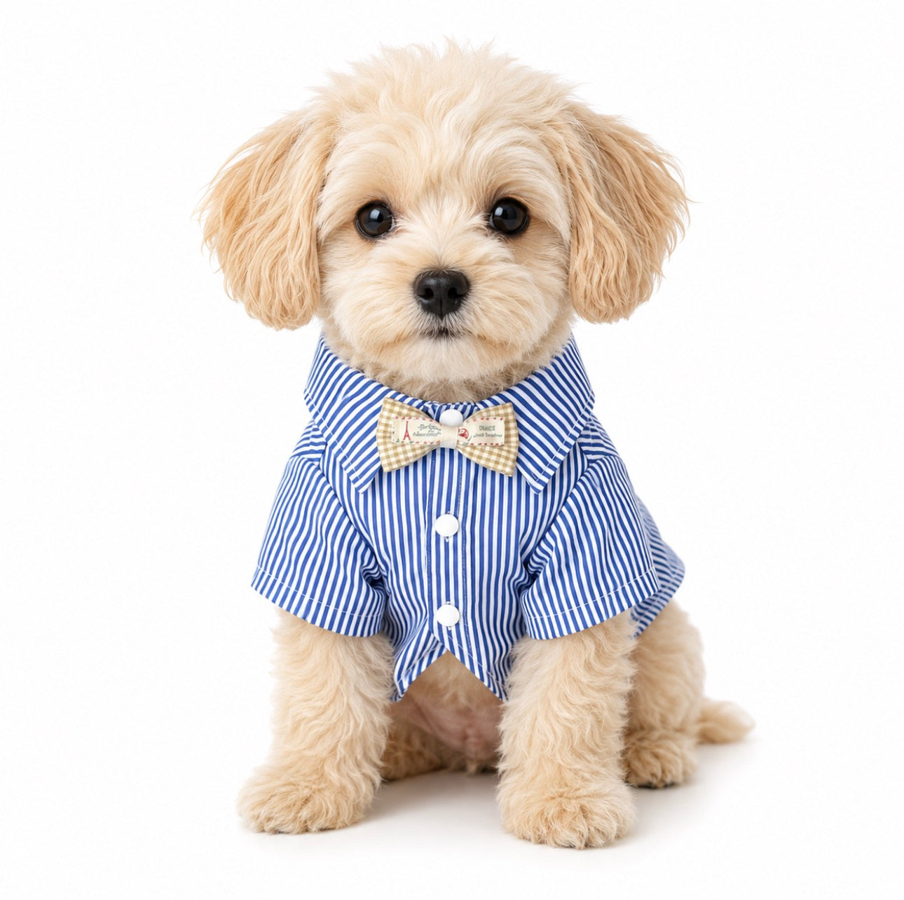 Blue Striped Shirt The Bougie Pet Boutique