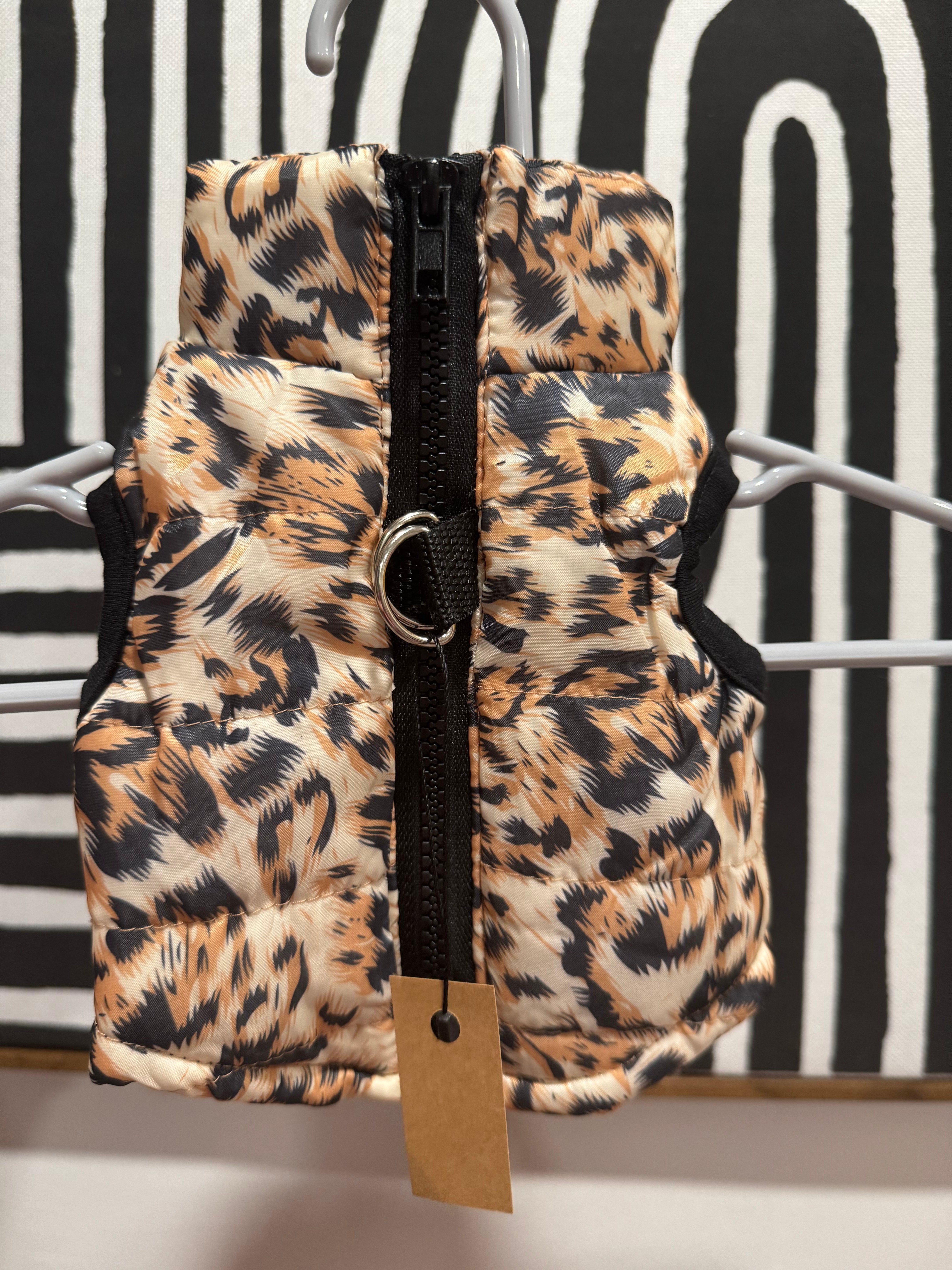 Leopard Puffer Vest