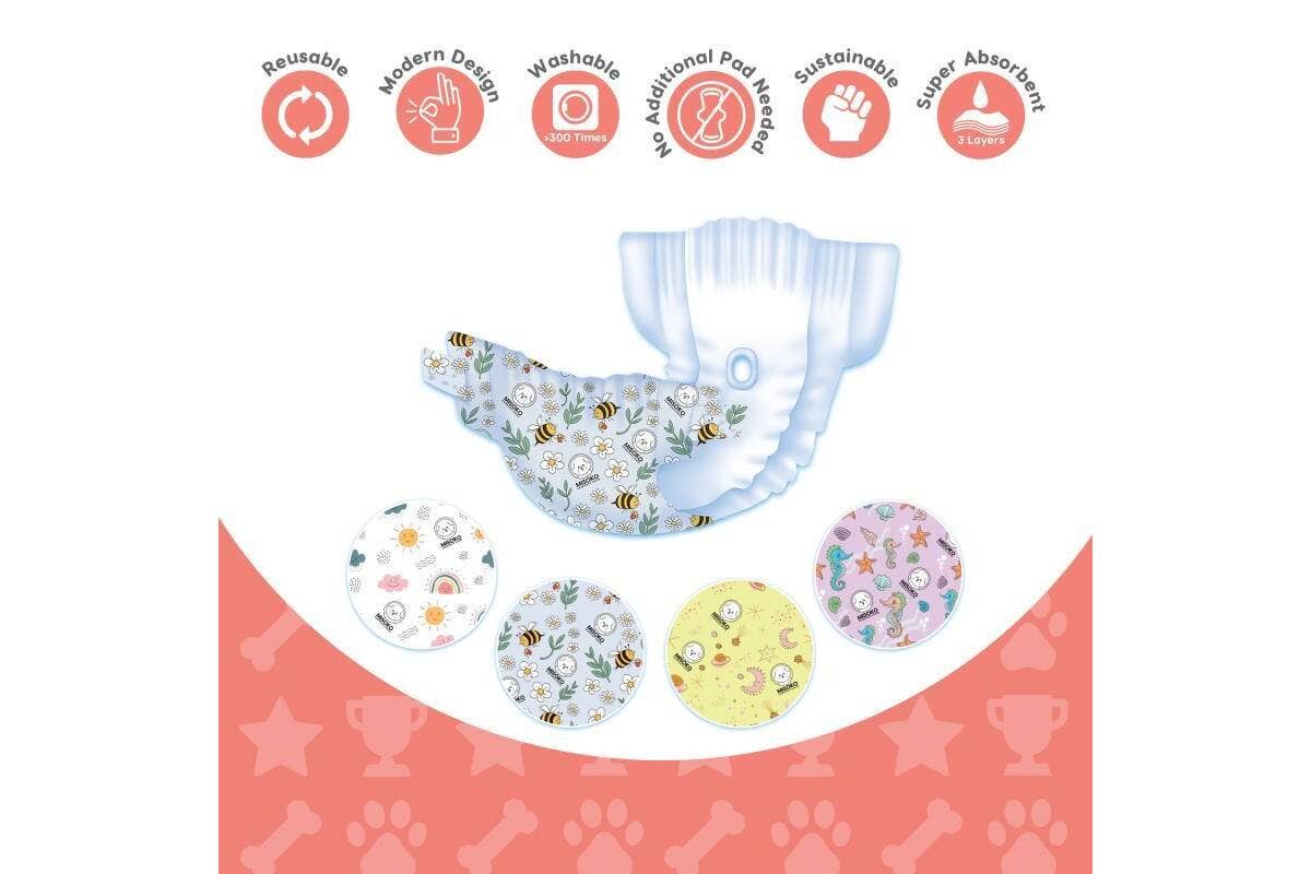 Leakproof & Ultra Absorbent Reusable Male Dog Belly Bands, 3 Pack KIKA USA