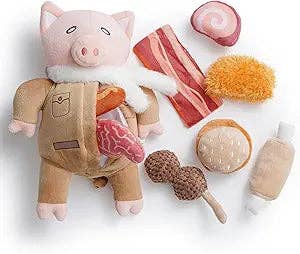 Nocciola Stuffed Pig Dog Toys