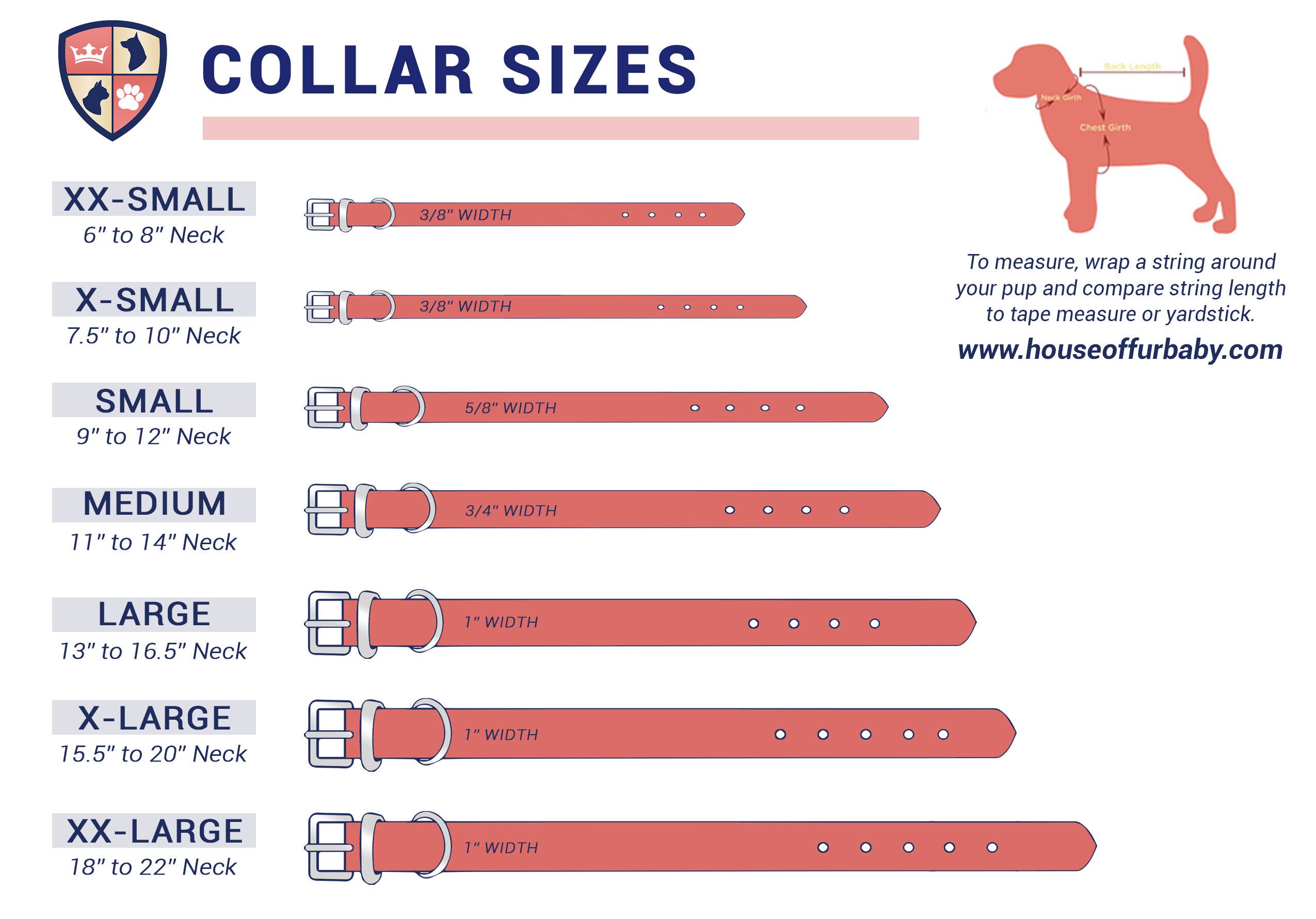 Personalized Pet Collar | Gold Luxe - 6 color choices House of FurBaby