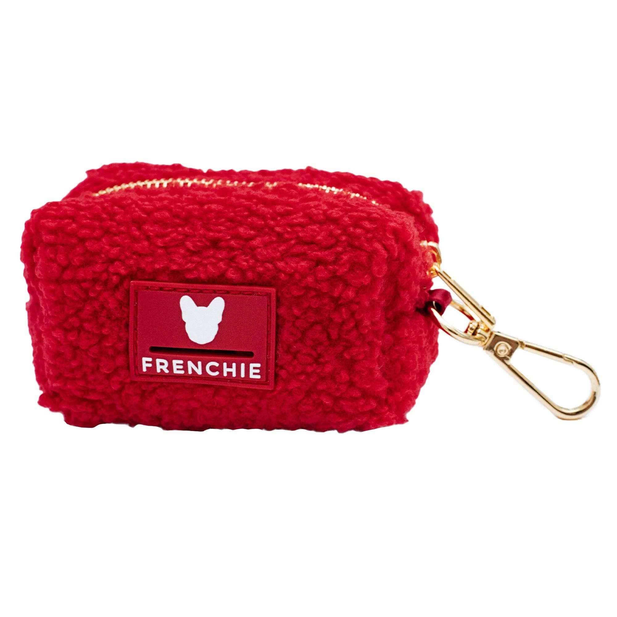 Frenchie Poo Bag Holder - Teddy Red - The Bougie Pet Boutique