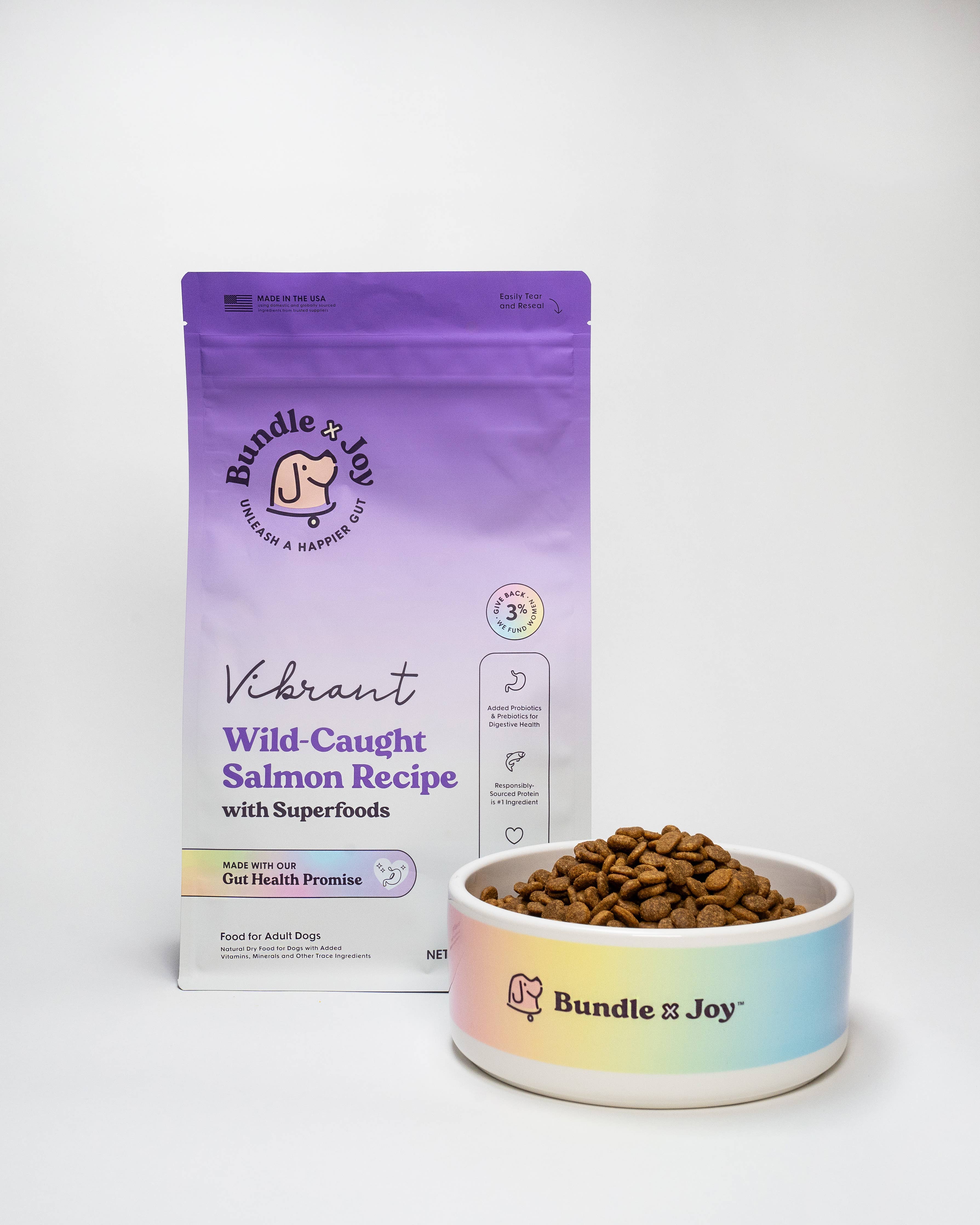 Vibrant Wild-Caught Salmon Dog Food (Poultry-Free) 4lb