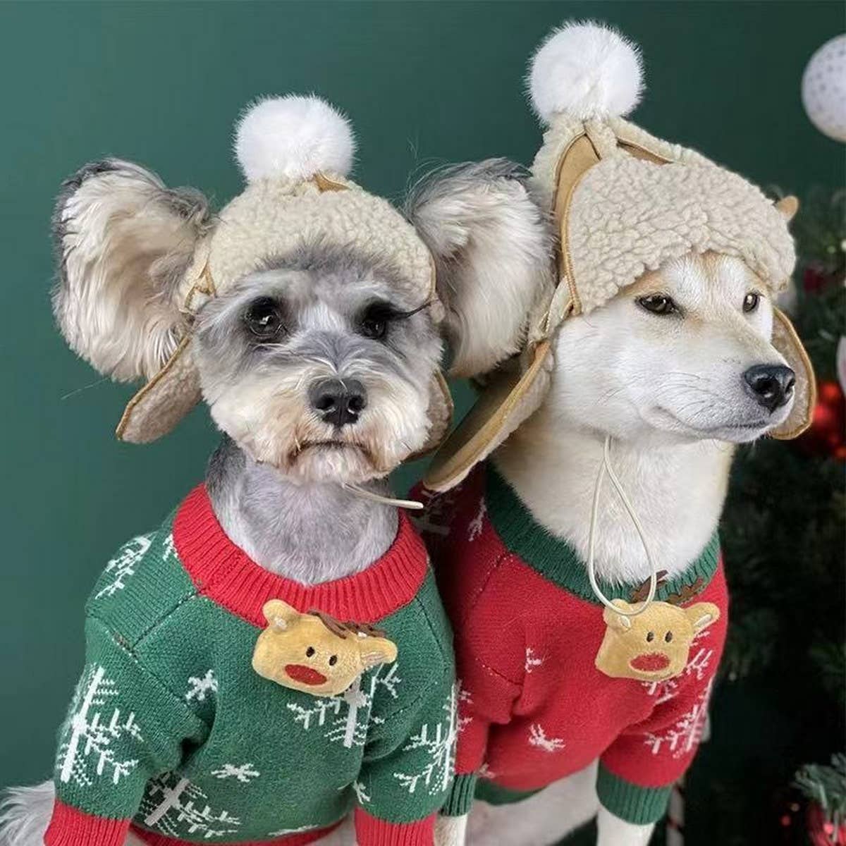 Winter Ear-Free Pet Hat – Faux Shearling Dog Cap_CWAH3750