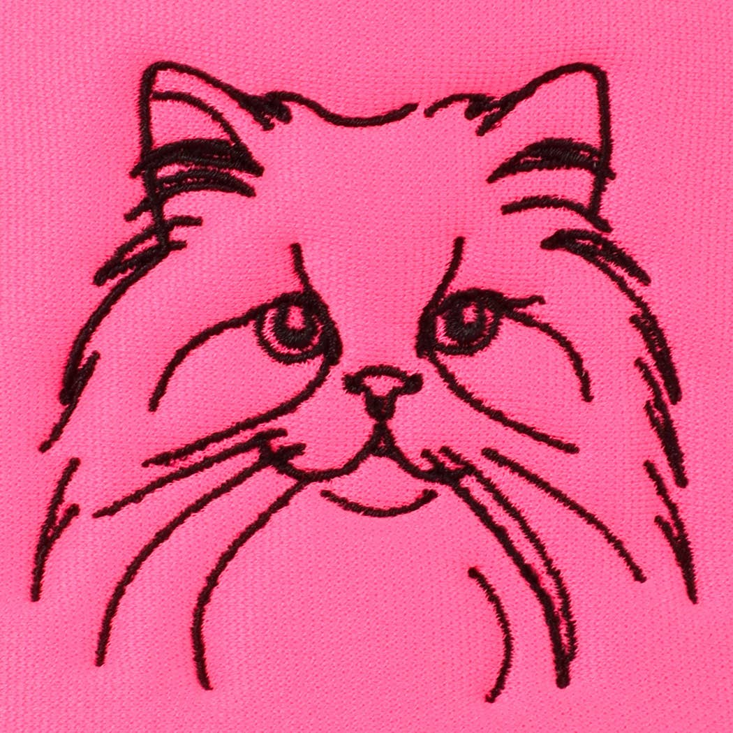 Persian Cat Line Drawing Embroidery Foam Hat Fashion City