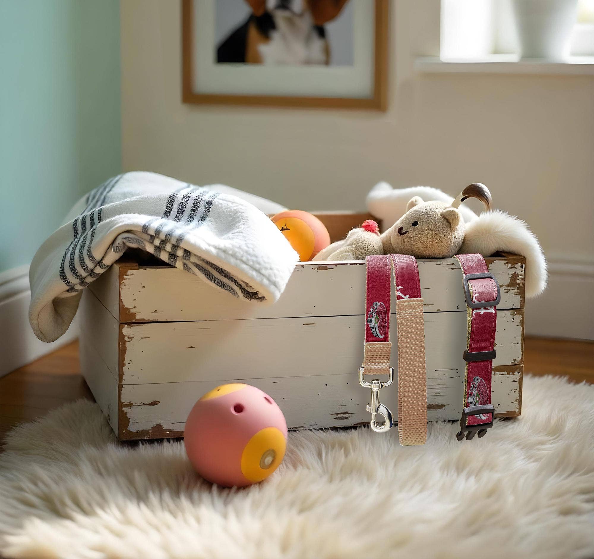 Alabama Crimson Tide Collegiate Woven Ribbon Dog Lead.