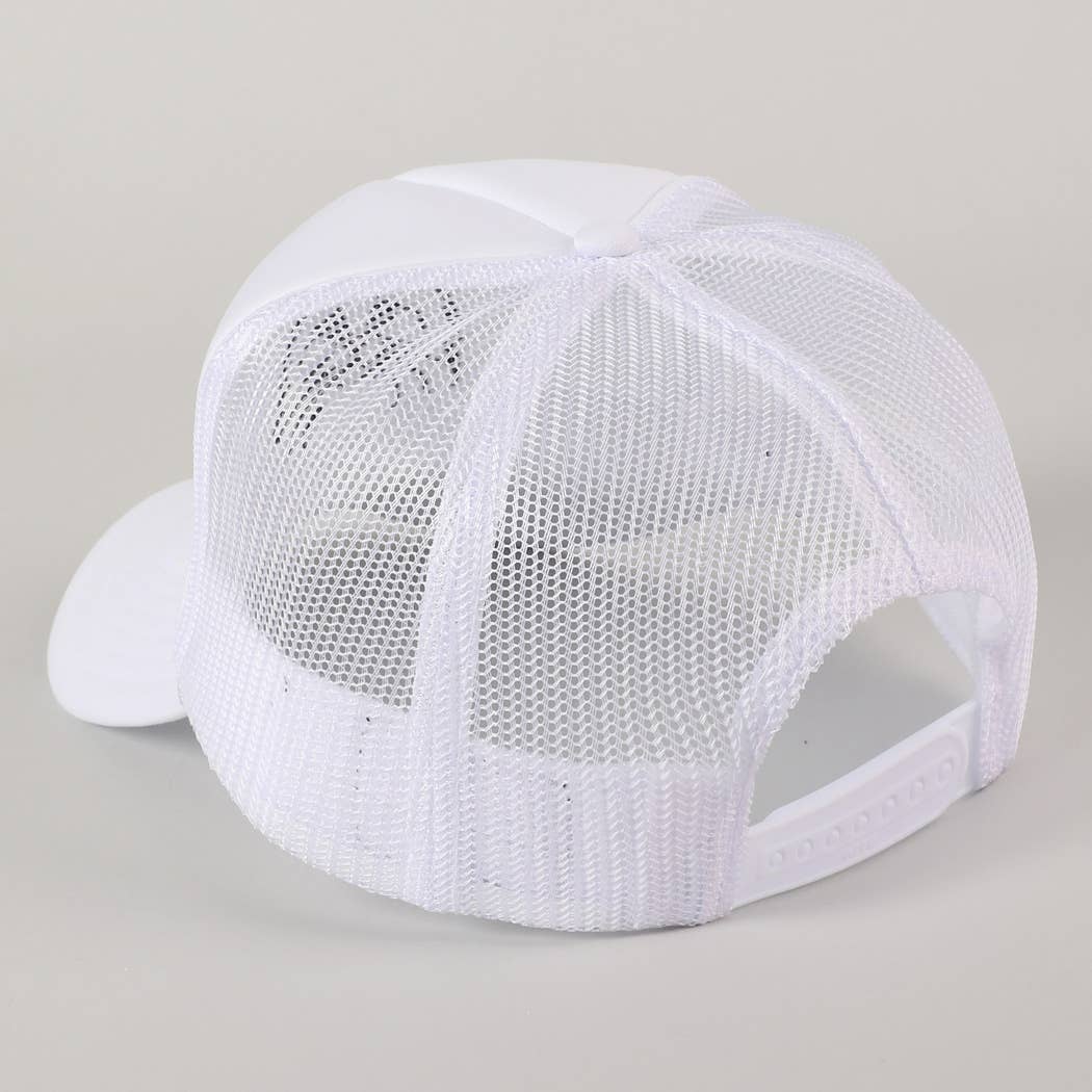 Persian Cat Line Drawing Embroidery Foam Hat Fashion City