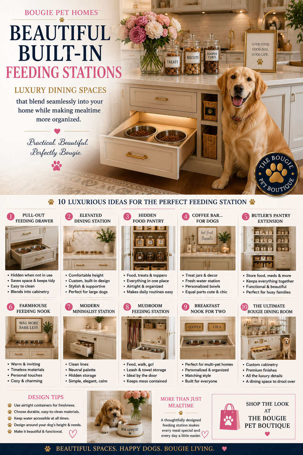 Beautiful Built-In Feeding Stations