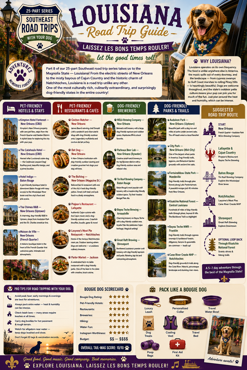 25 Dog-Friendly Road Trips in the Southeast: Louisiana (Part 8)