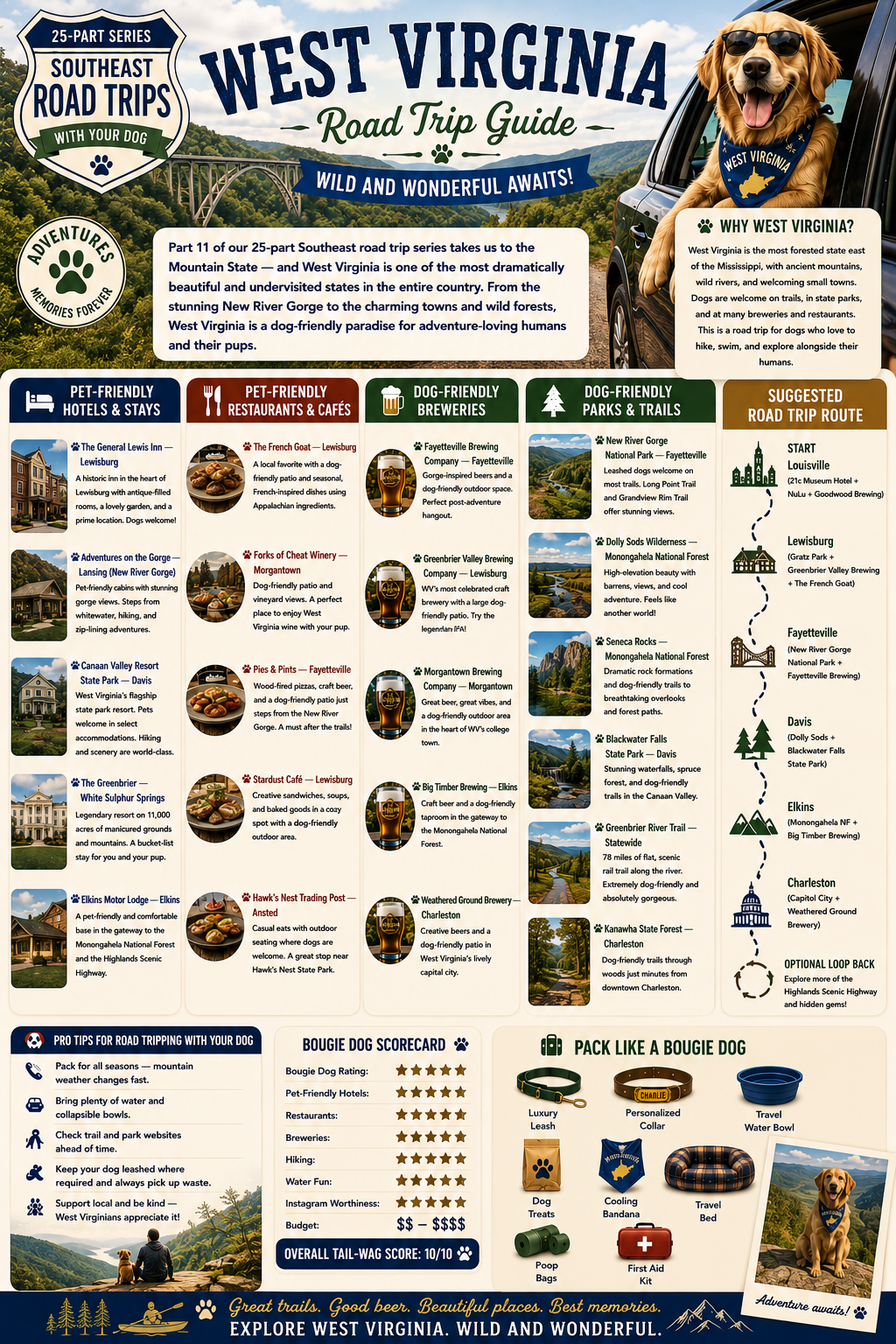 25 Dog-Friendly Road Trips in the Southeast: West Virginia (Part 11)