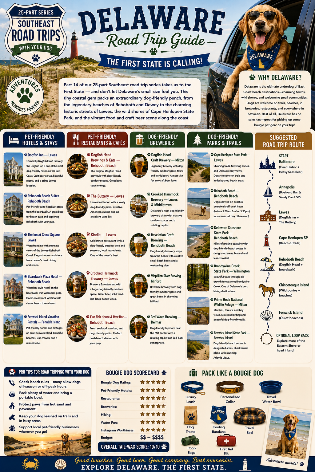 25 Dog-Friendly Road Trips in the Southeast: Delaware (Part 14)