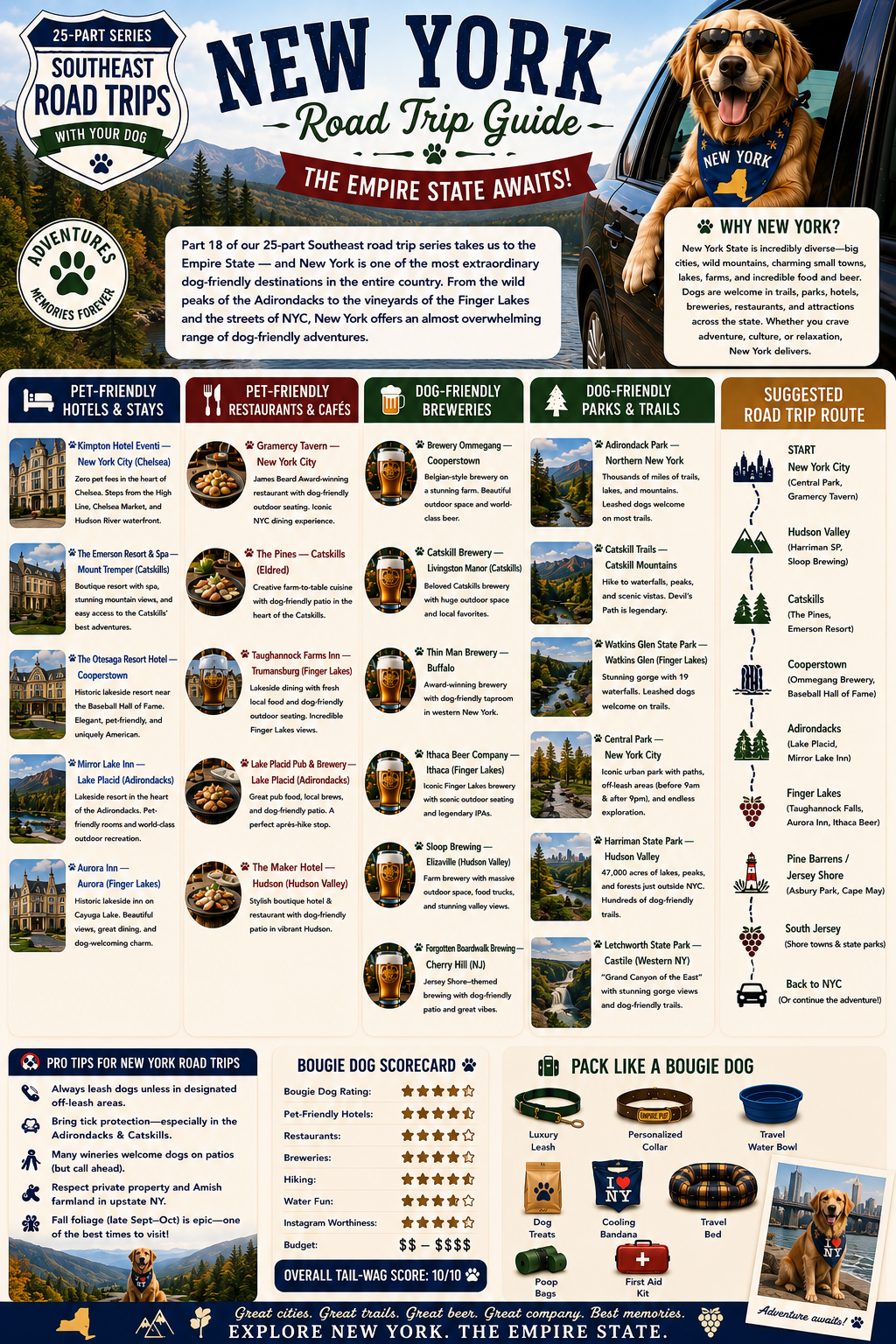 25 Dog-Friendly Road Trips in the Southeast: New York (Part 18)