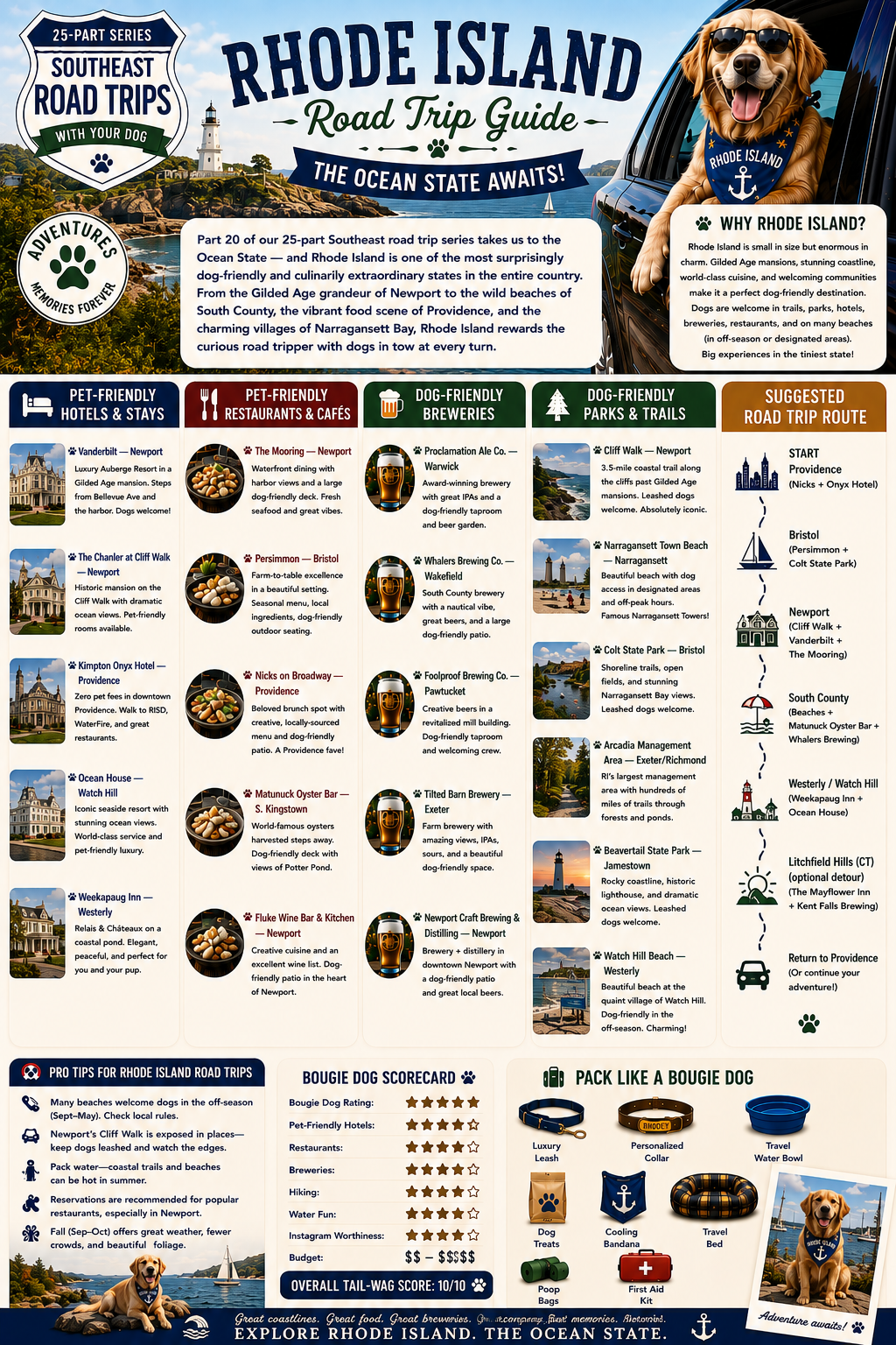 25 Dog-Friendly Road Trips in the Southeast: Rhode Island (Part 20)