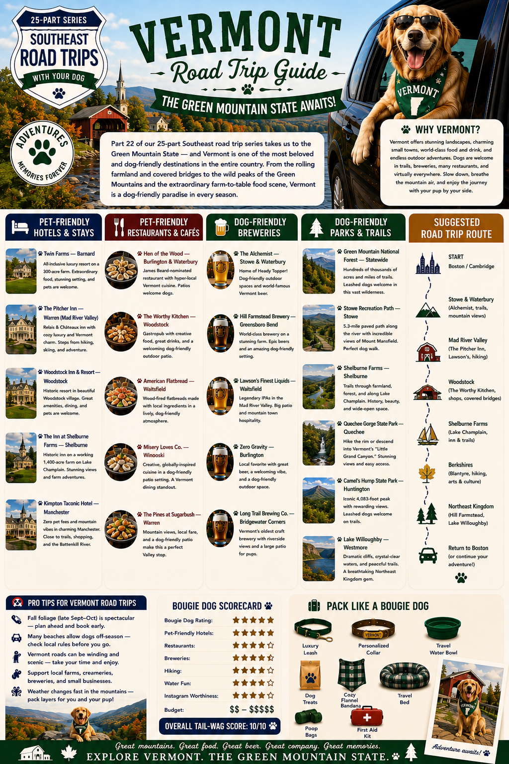 25 Dog-Friendly Road Trips in the Southeast: Vermont (Part 22)