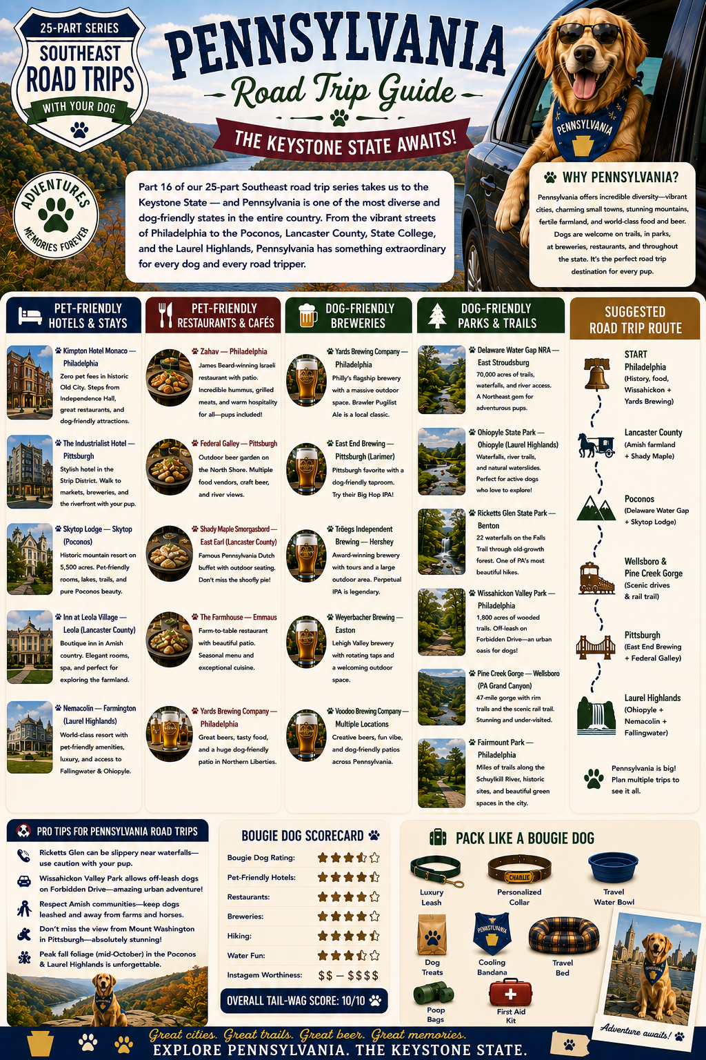 25 Dog-Friendly Road Trips in the Southeast: Pennsylvania (Part 16)