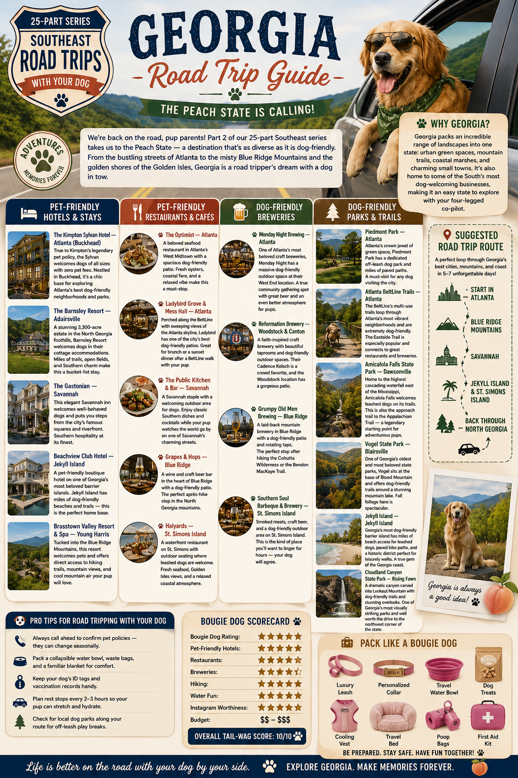 25 Dog-Friendly Road Trips in the Southeast: Georgia (Part 2)