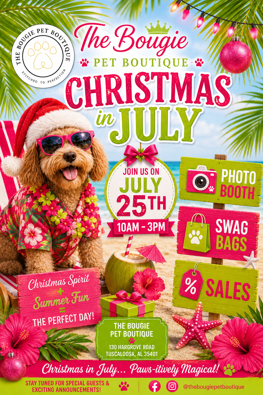🎄☀️ Christmas in July is Coming to The Bougie Pet Boutique!