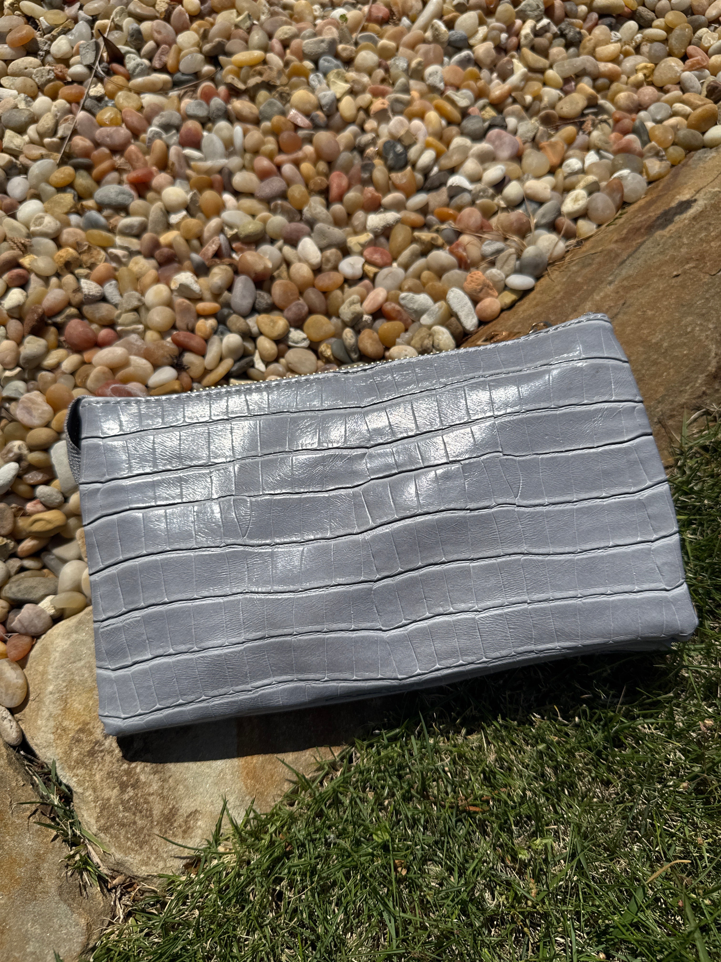 Grey Clutch The Bougie Pet Boutique