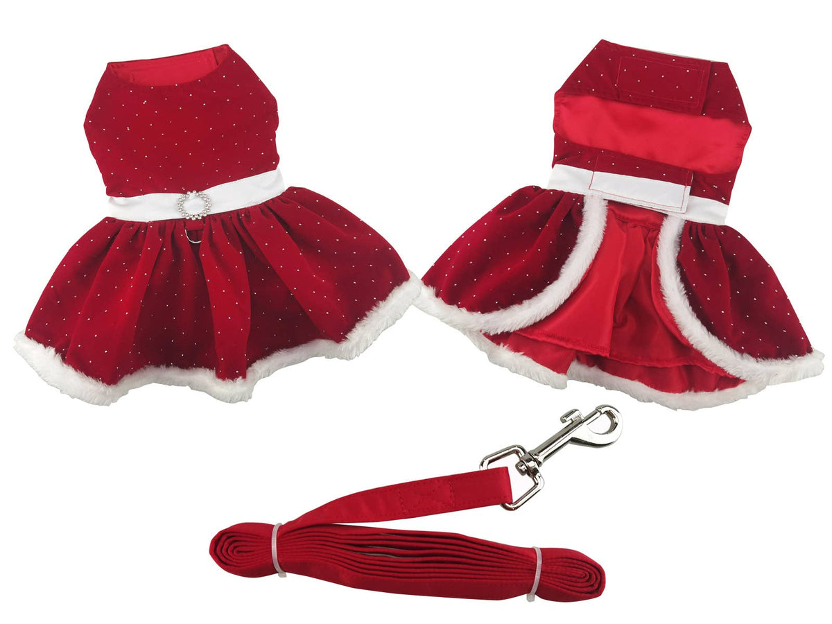 Red Velvet Sparkle Dog Dress Doggie Design