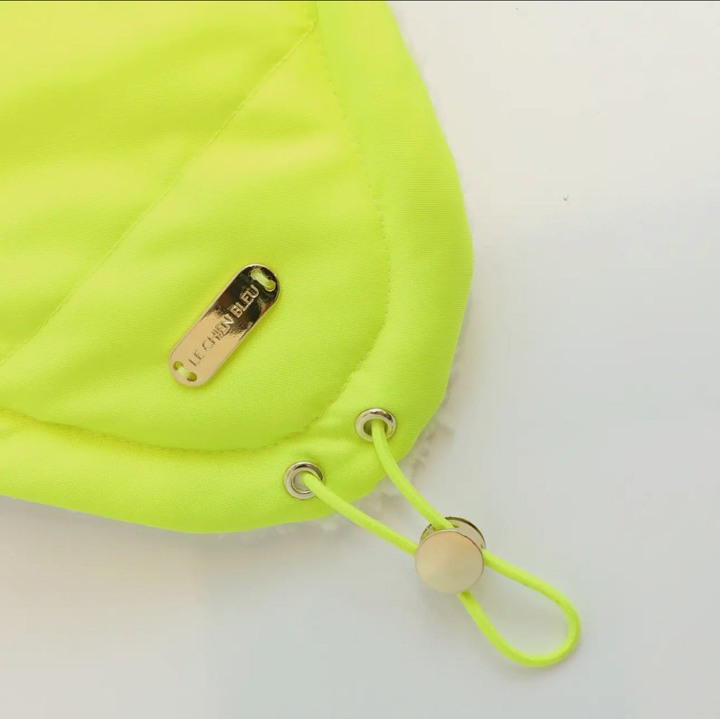 Lcb Puffer Jacket- Neon Yellow - The Bougie Pet Boutique