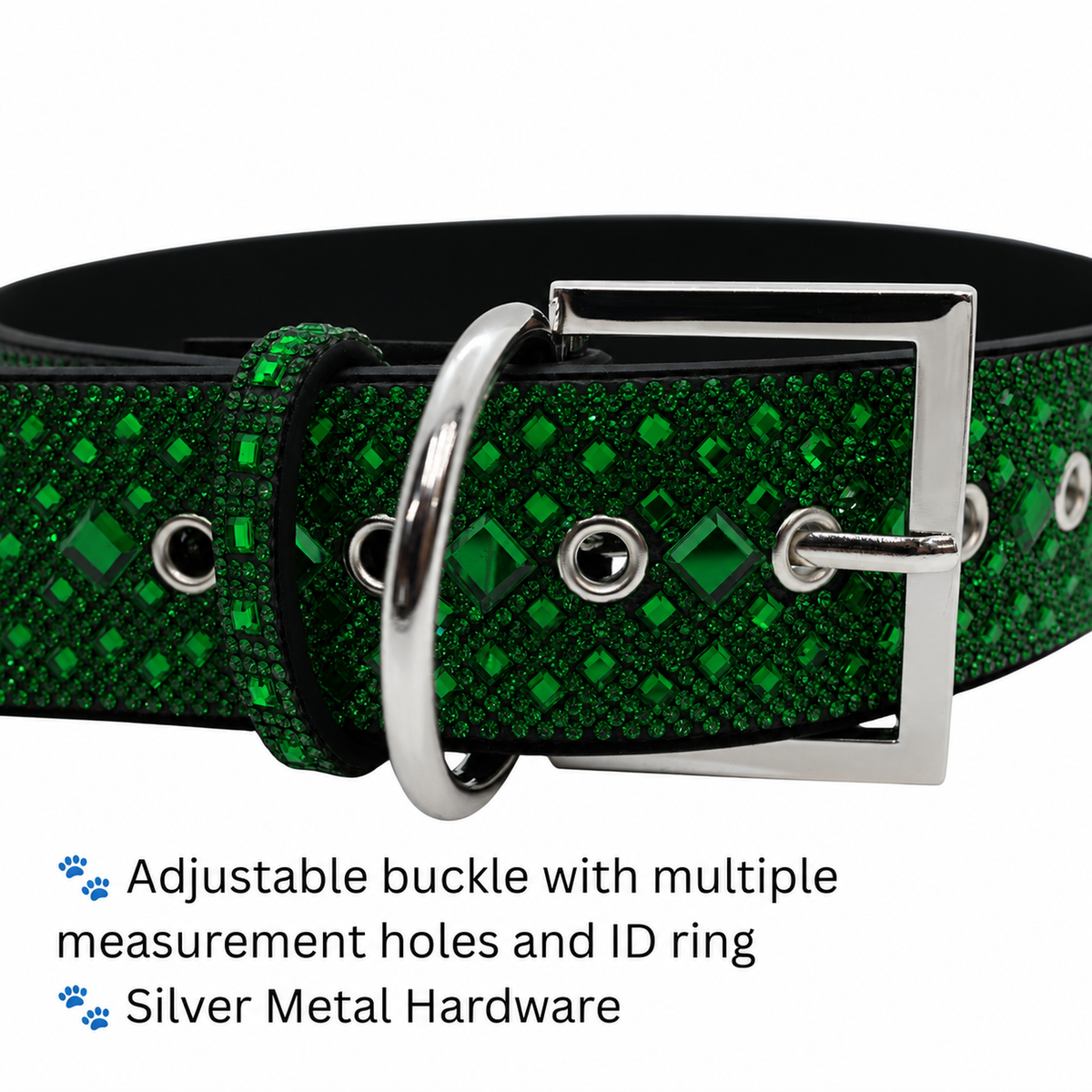 Green Rhinestone Dog Collar Dog Collar World