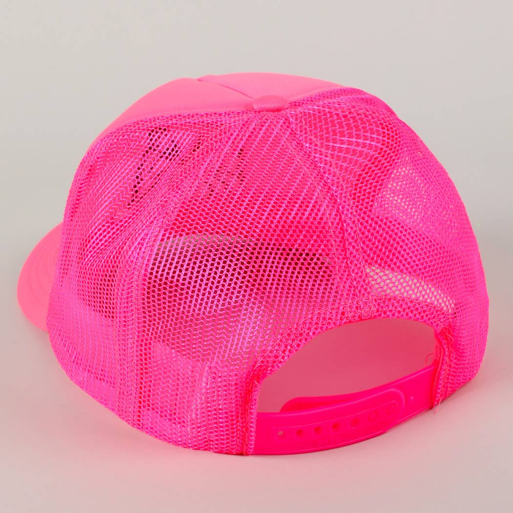 Persian Cat Line Drawing Embroidery Foam Hat Fashion City