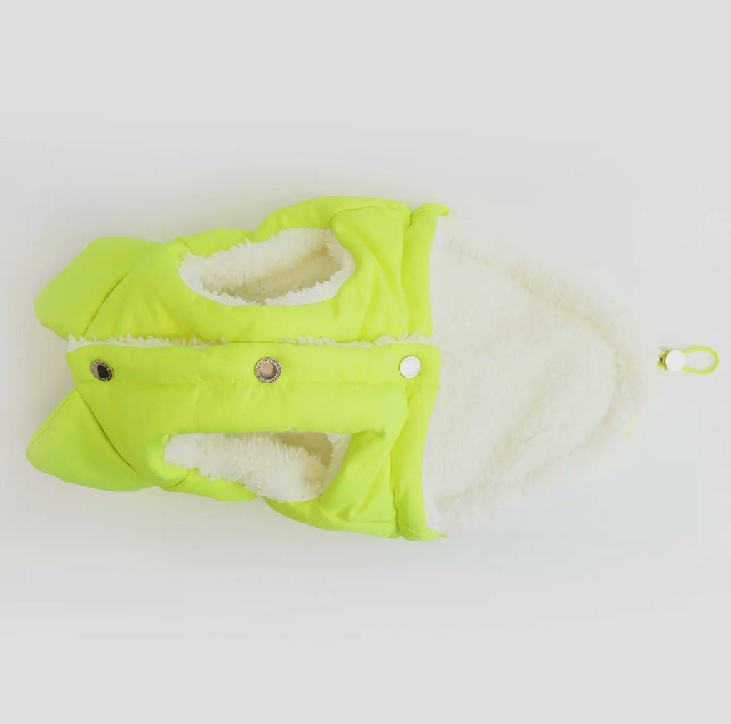 Lcb Puffer Jacket- Neon Yellow - The Bougie Pet Boutique