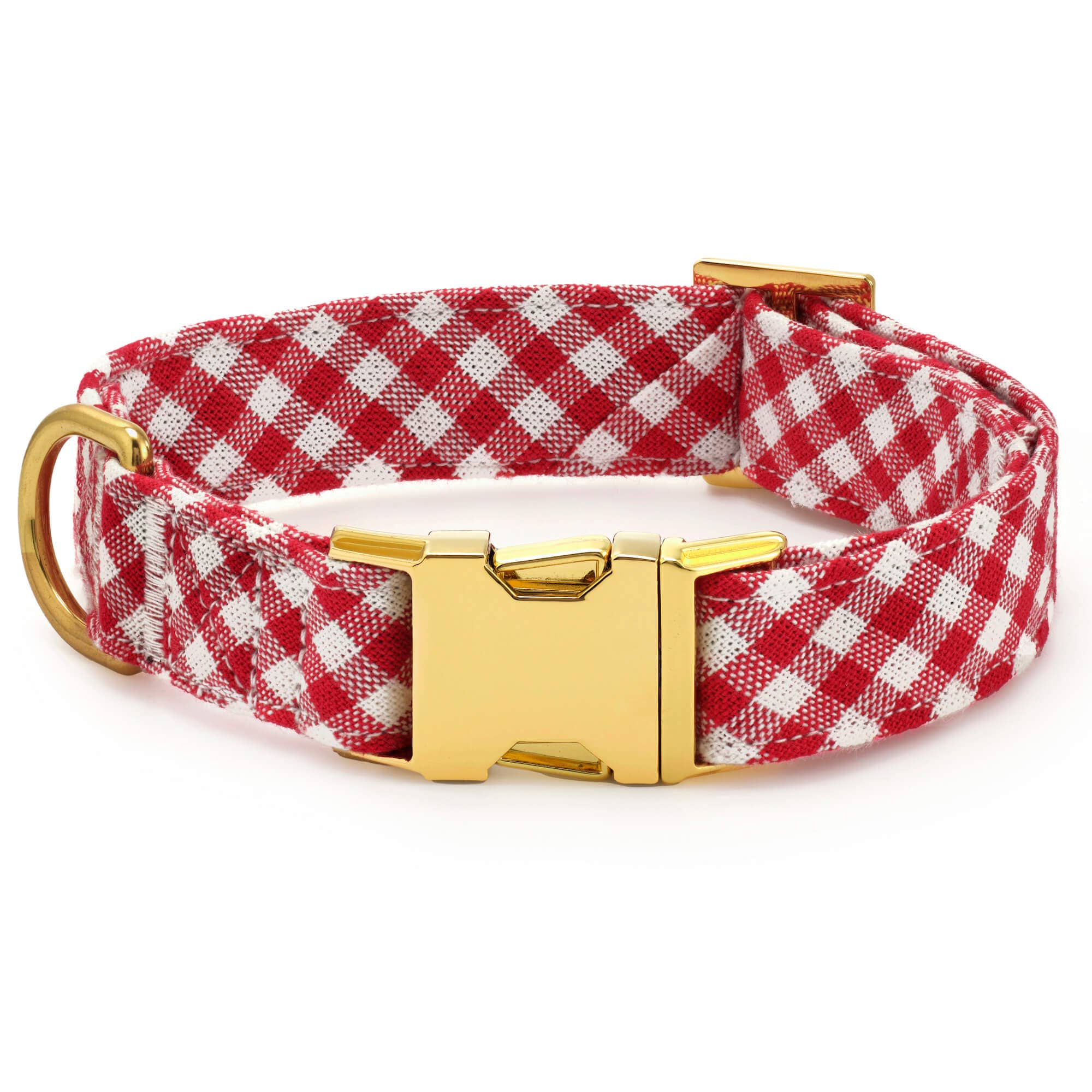 Red Gingham Dog Collar - The Bougie Pet Boutique