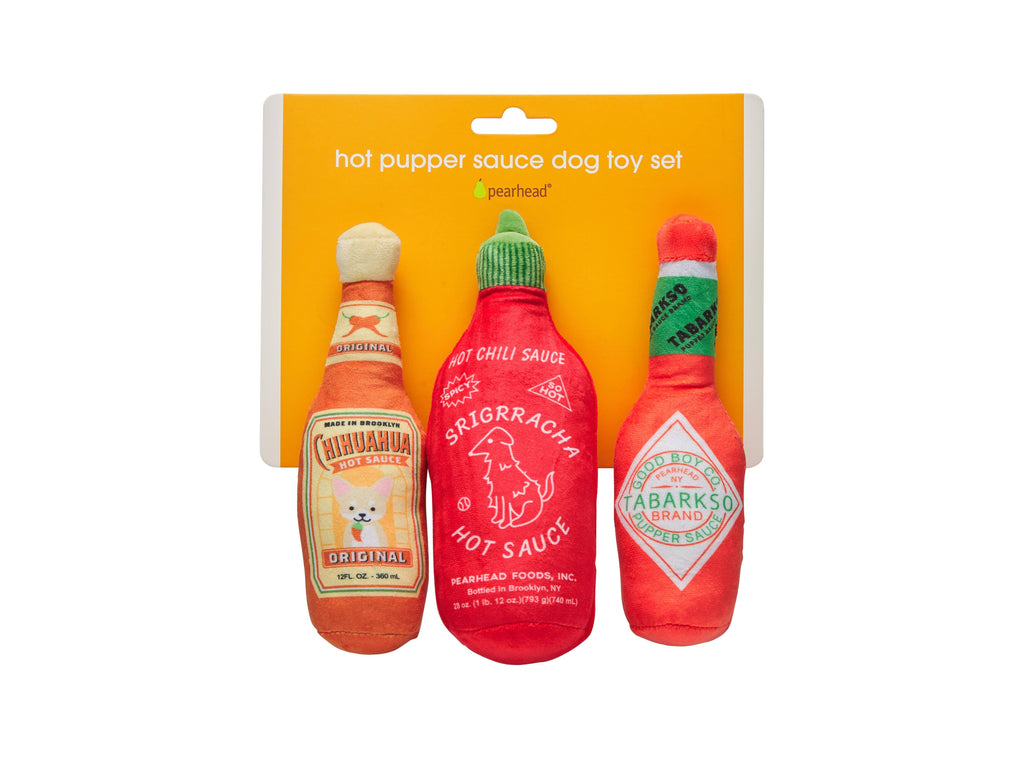 Hot Pupper Sauce Dog Toys, Set of 3 - The Bougie Pet Boutique