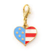 I Heart America Summer Memorial Day Collar Charm