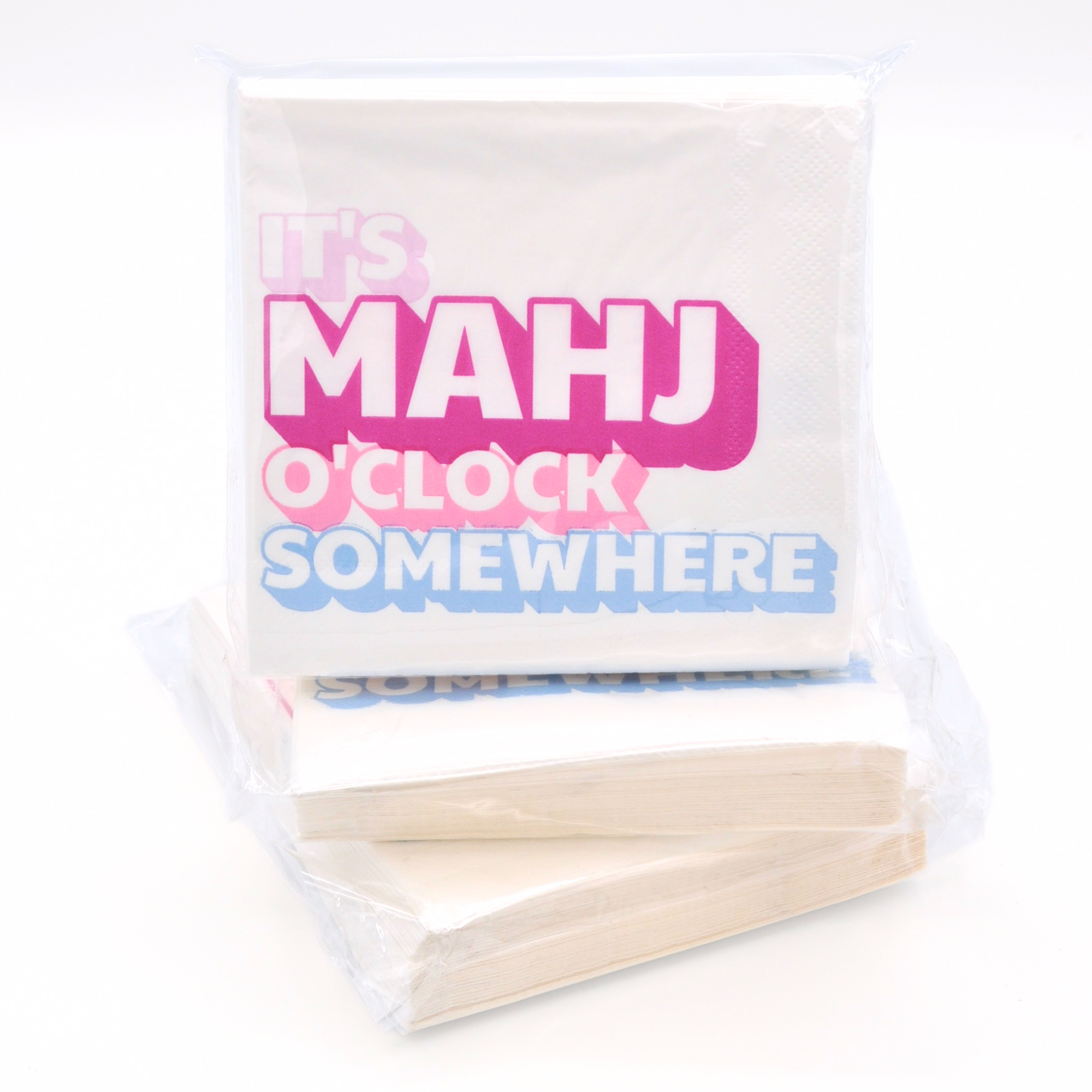 "It's Mahj O'Clock Somewhere" Cocktail Napkins Middle & Main Mahjong