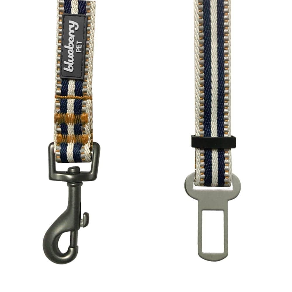 3M Reflective Safety Dog Seatbelt Tether in Multi-colored Stripes - The Bougie Pet Boutique