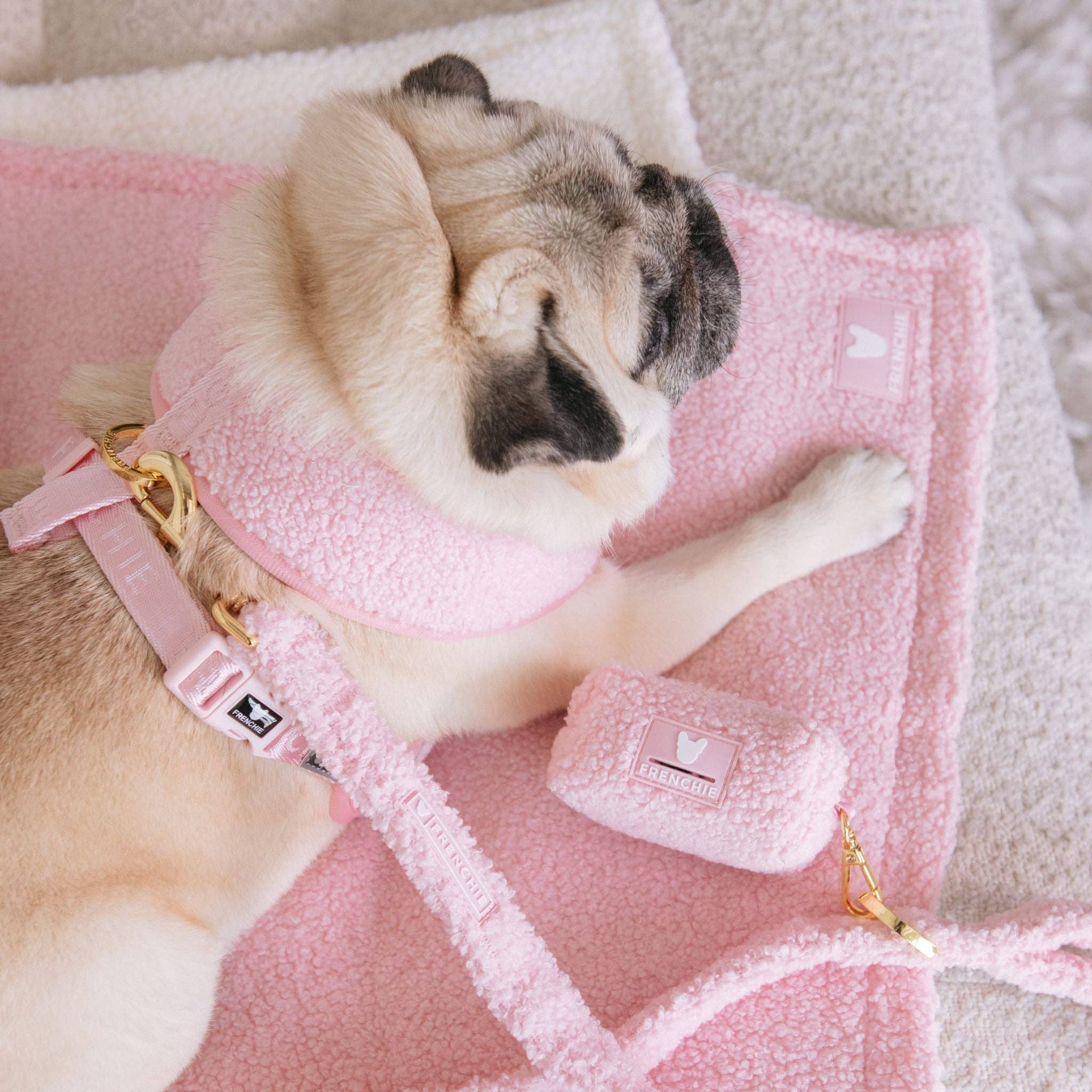 Frenchie Poo Bag Holder - Teddy Pink